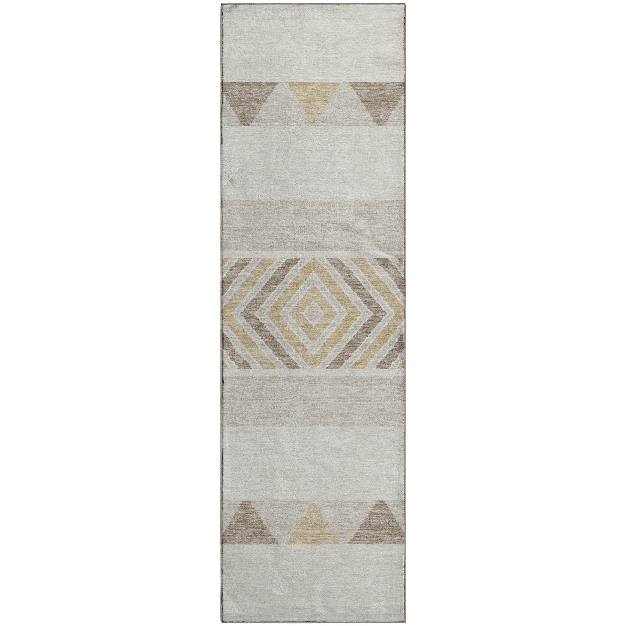 Kotor Machine Washable Transitional Ivory Rug 2'3" x 7'6" #shape_Runner