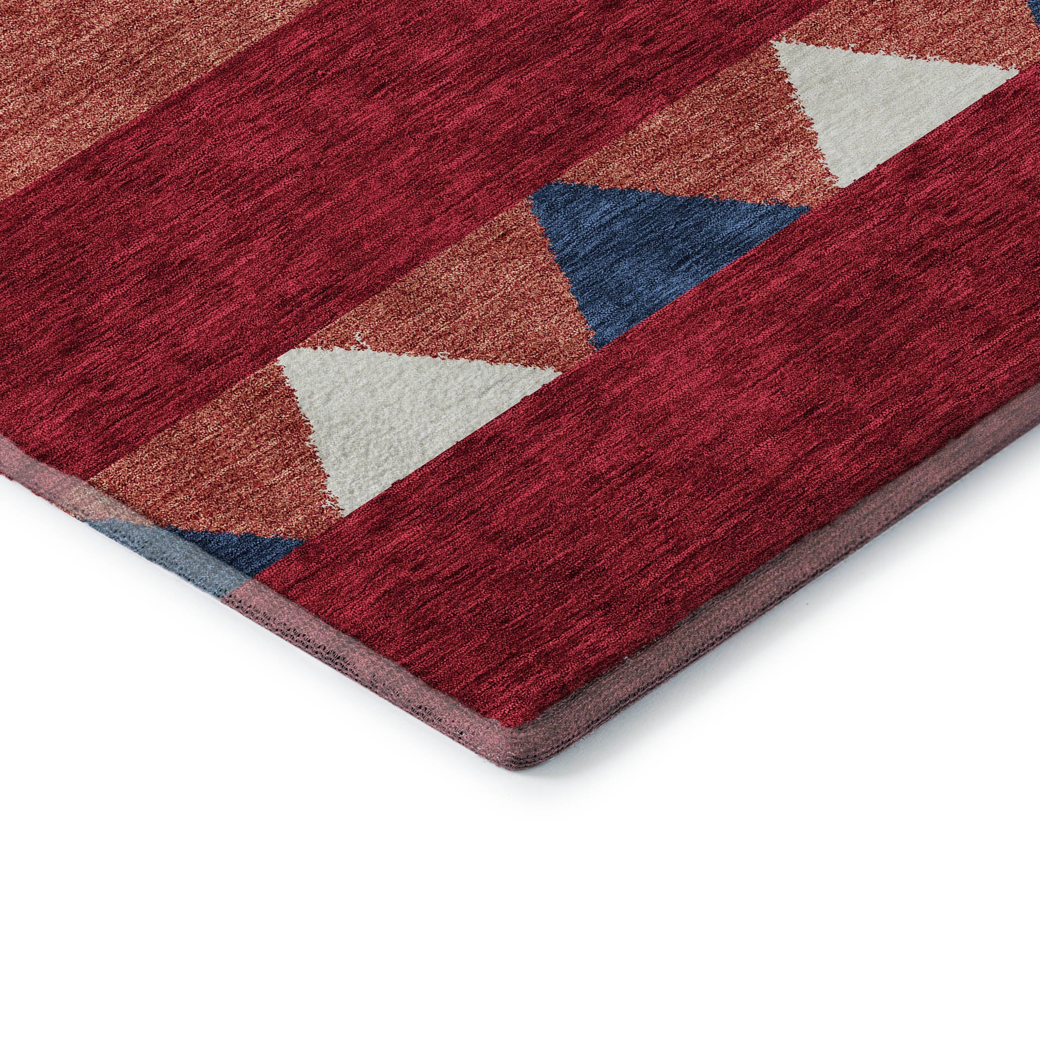 Kotor Machine Washable Transitional Red Rug 1'8" x 2'6" #shape_Rectangle