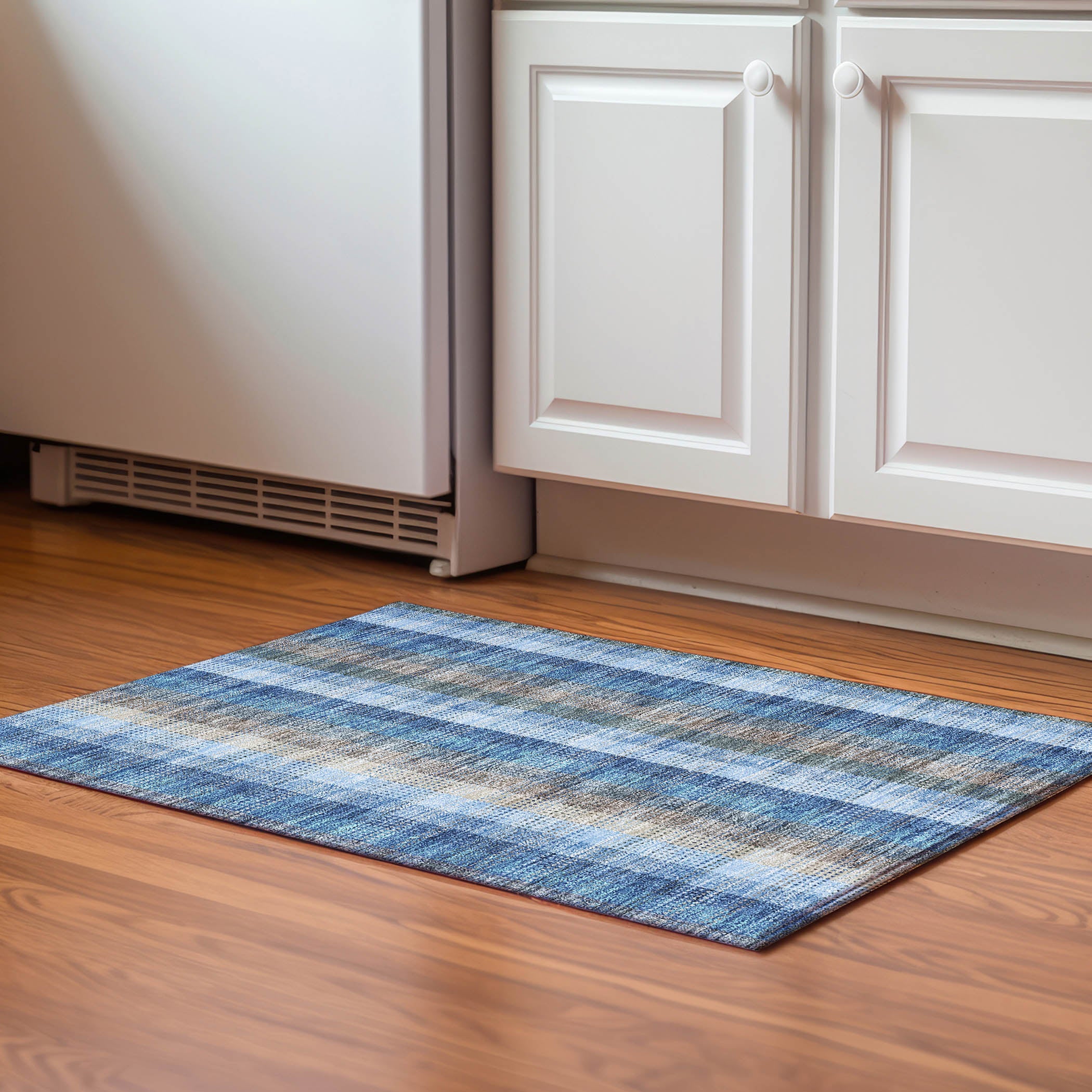 Lisbon Machine Washable Transitional Denim Blue Rug 1'8" x 2'6" #shape_Rectangle