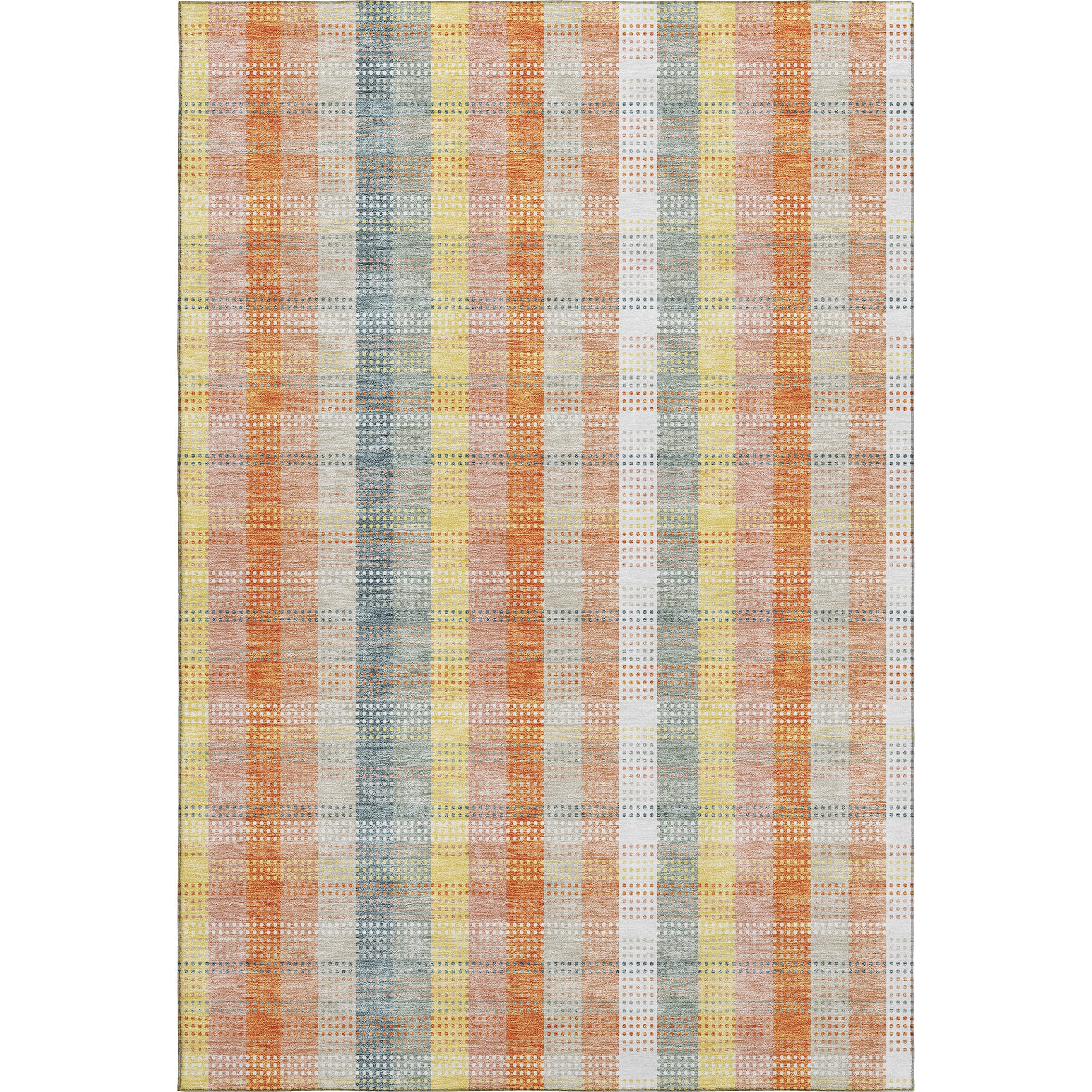 Lisbon Machine Washable Transitional Peach Orange Rug 2'6" x 3'10" #shape_Rectangle