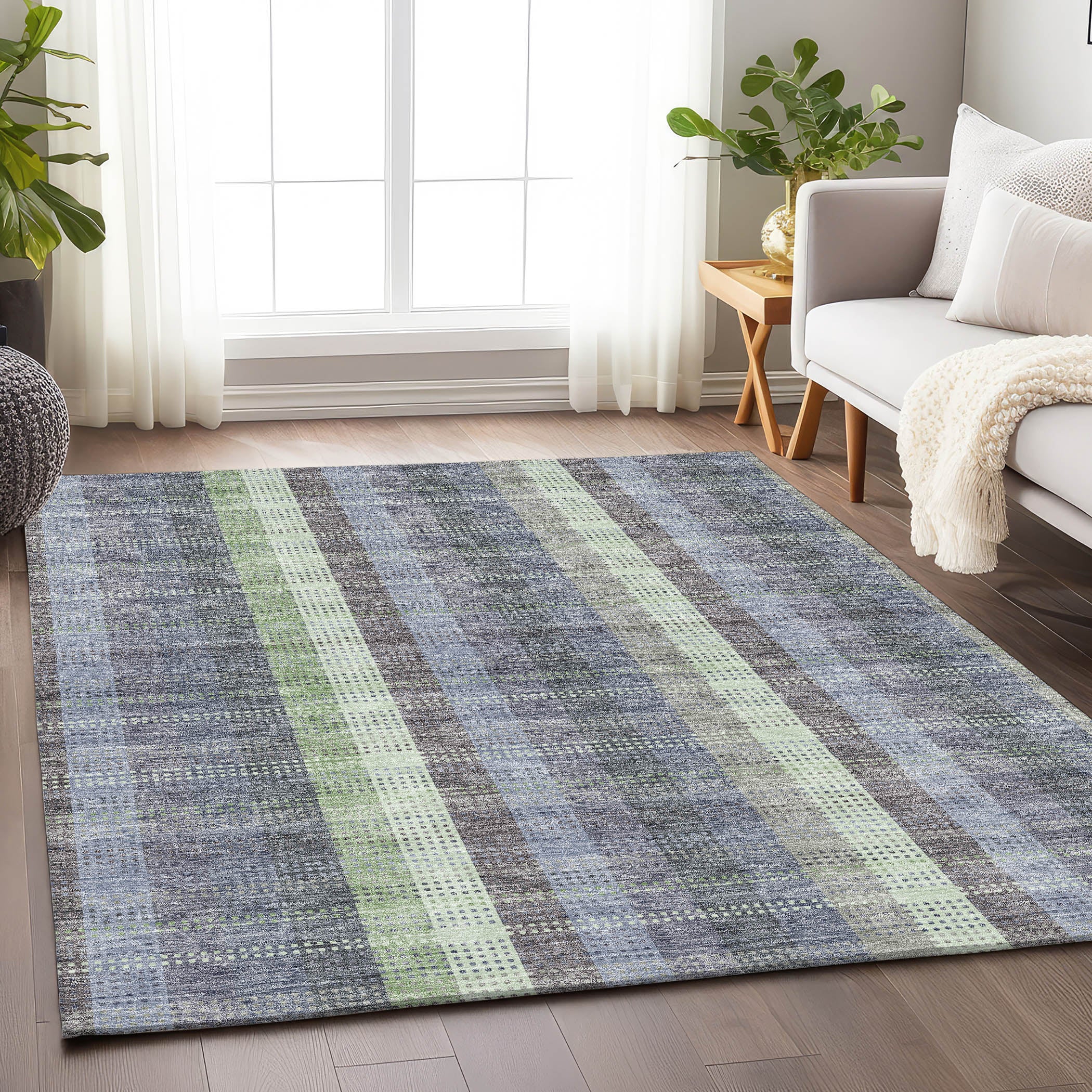 Lisbon Machine Washable Transitional Pewter Gray Rug 2'6" x 3'10" #shape_Rectangle