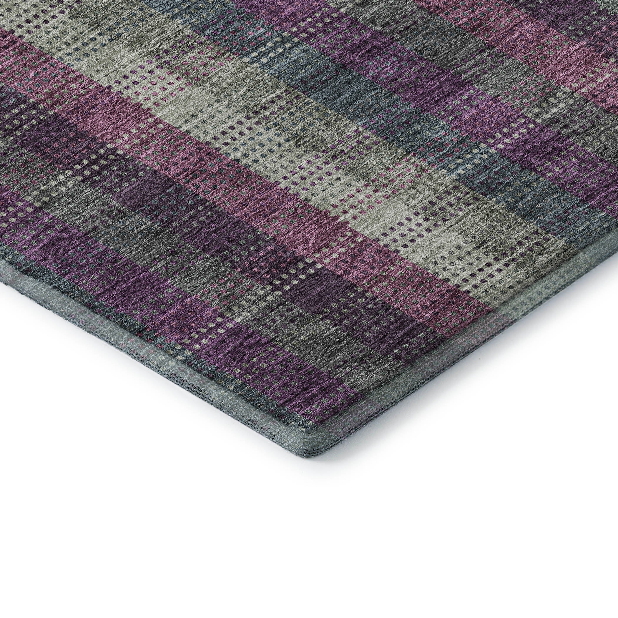 Lisbon Machine Washable Transitional Plum Purple Rug 1'8" x 2'6" #shape_Rectangle