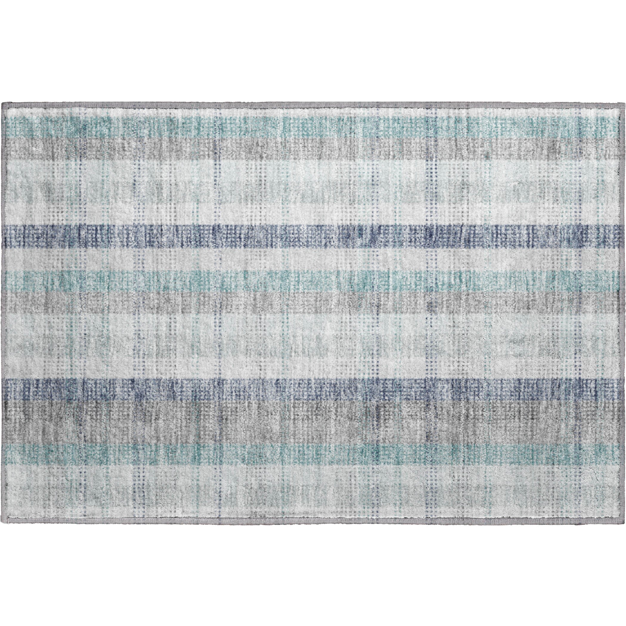 Lisbon Machine Washable Transitional Silver Gray Rug 1'8" x 2'6" #shape_Rectangle