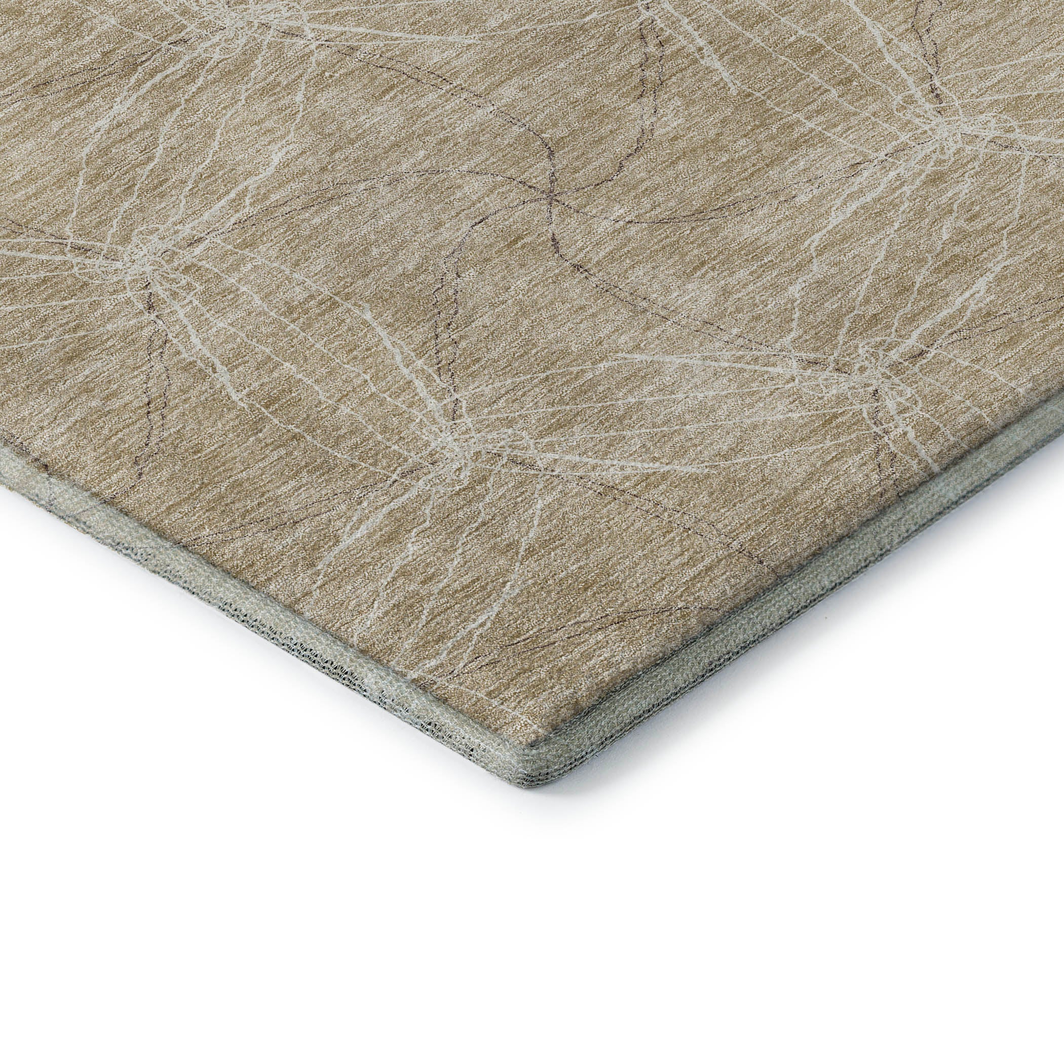 Bangkok Machine Washable Transitional Beige Brown Rug 1'8" x 2'6" #shape_Rectangle