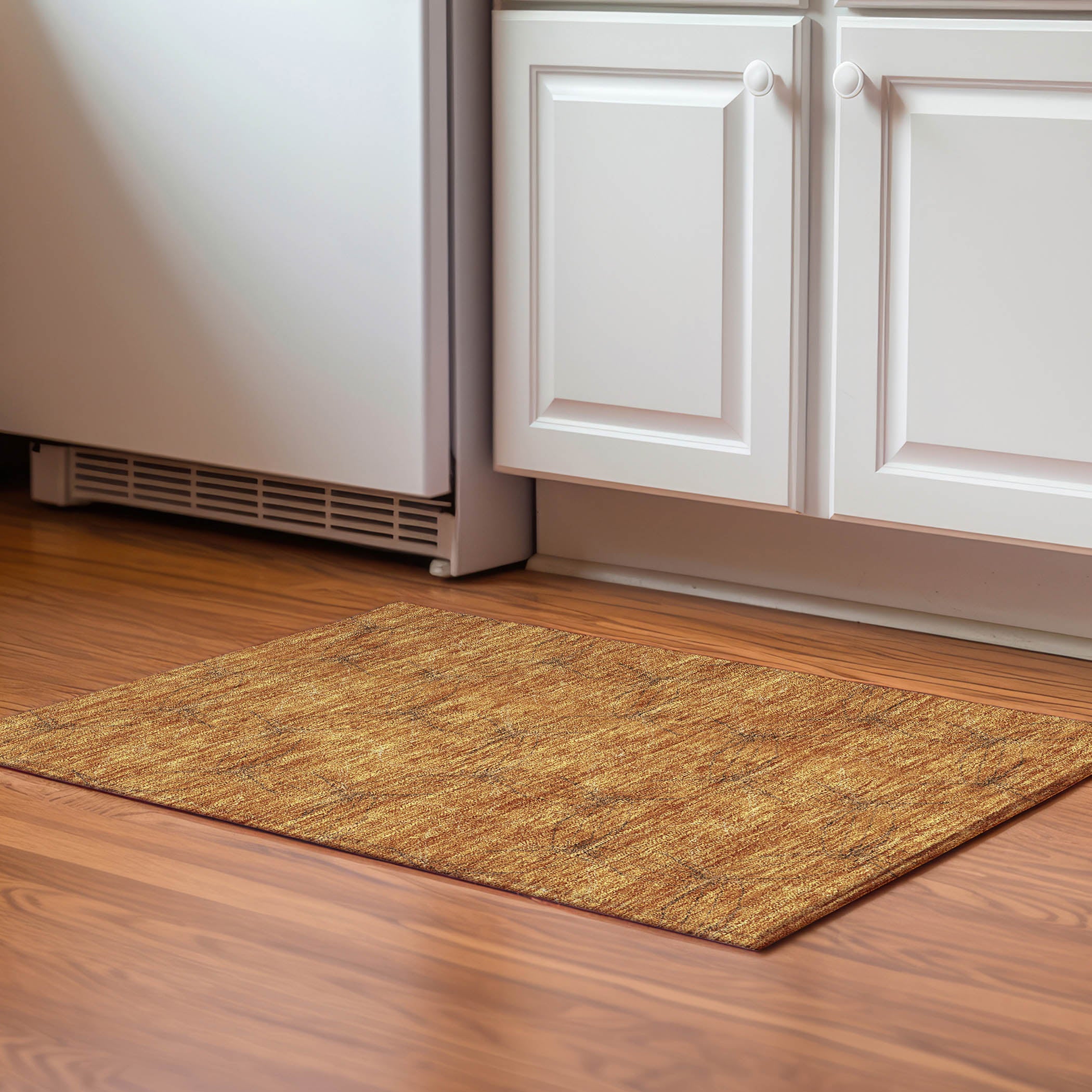 Bangkok Machine Washable Transitional Copper Orange Rug 1'8" x 2'6" #shape_Rectangle