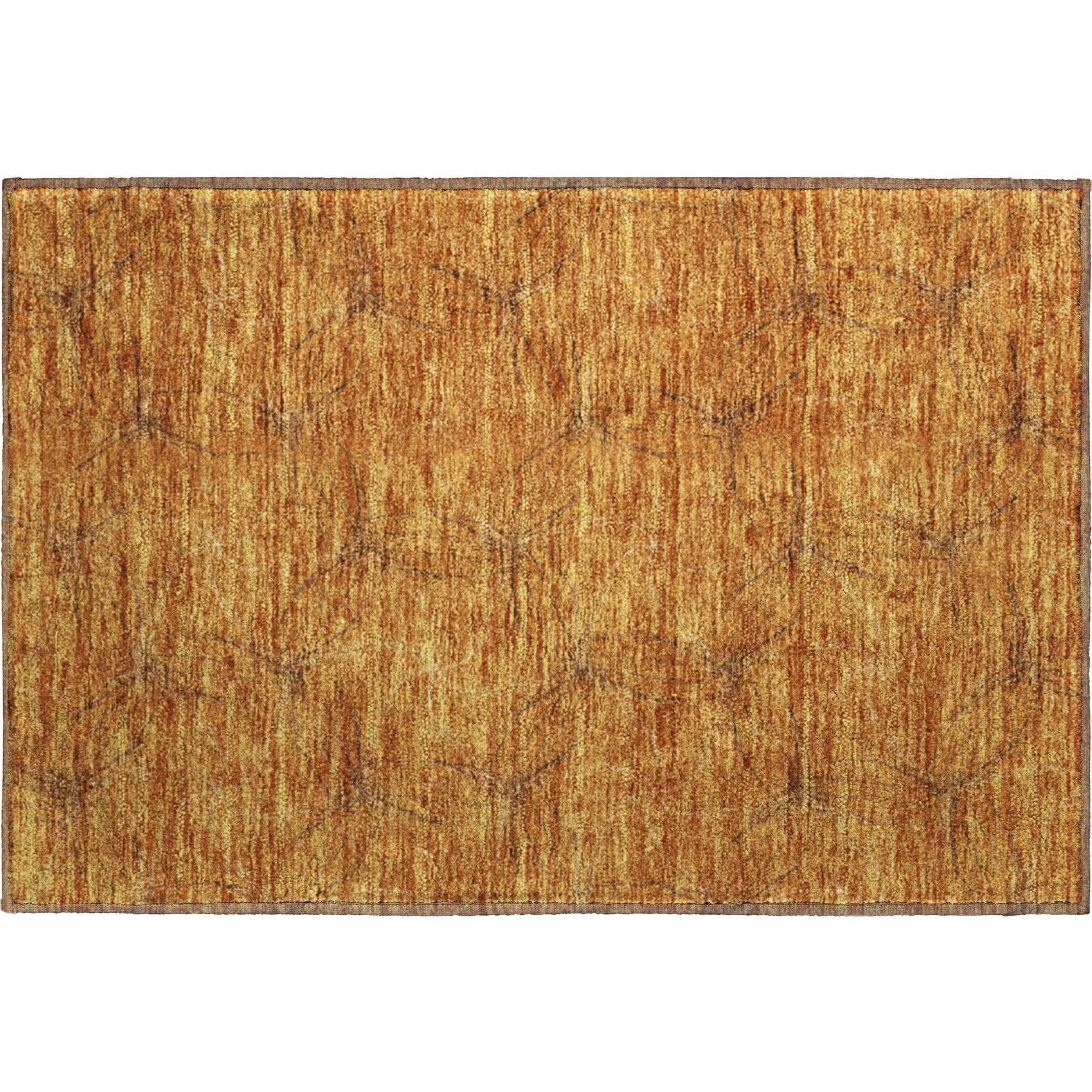 Bangkok Machine Washable Transitional Copper Orange Rug 1'8" x 2'6" #shape_Rectangle