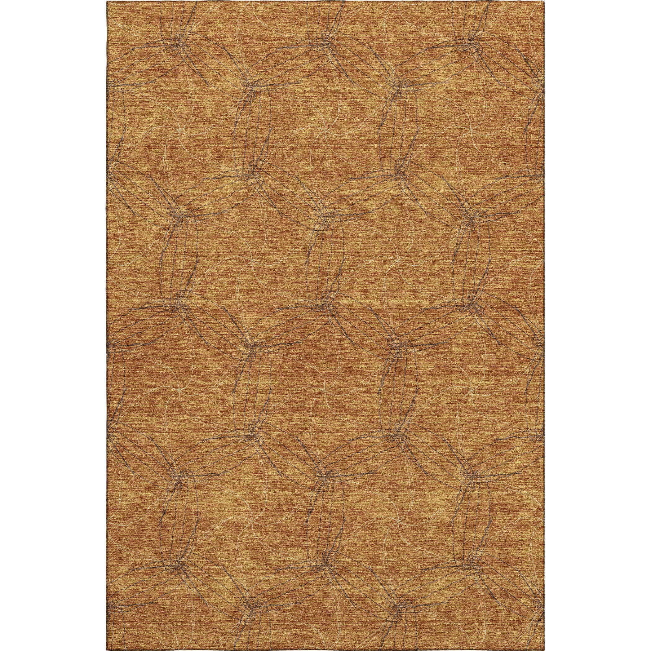 Bangkok Machine Washable Transitional Copper Orange Rug 2'6" x 3'10" #shape_Rectangle