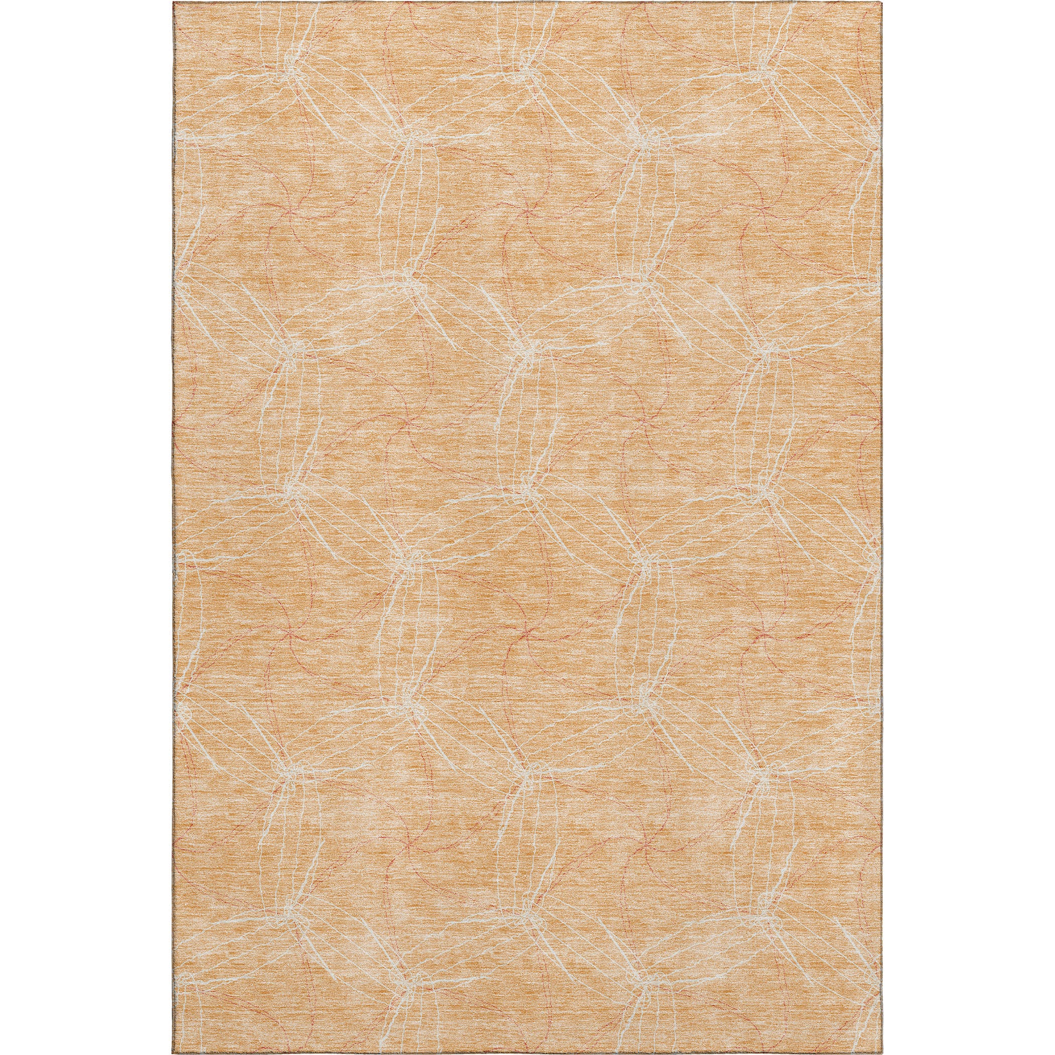 Bangkok Machine Washable Transitional Peach Orange Rug 2'6" x 3'10" #shape_Rectangle