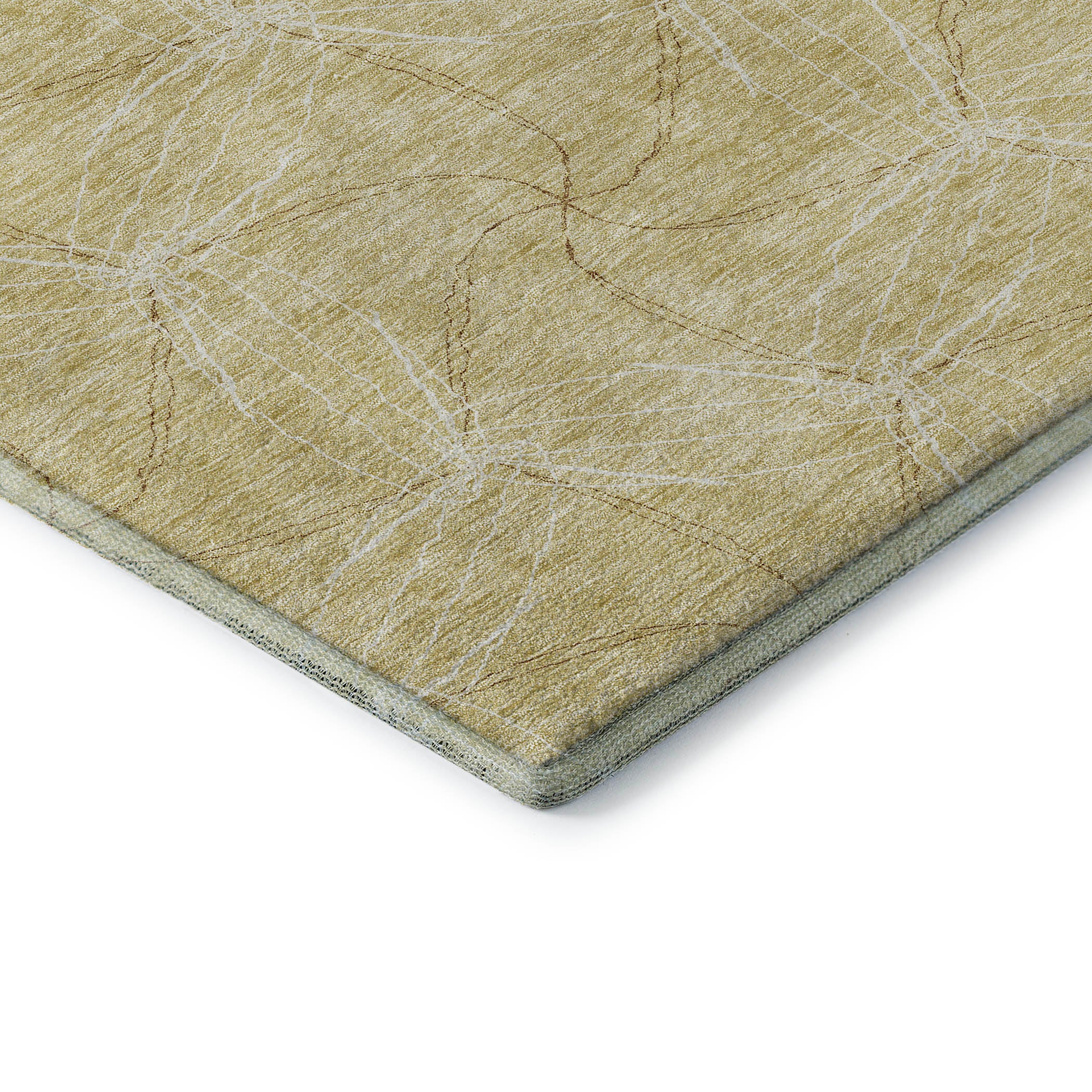 Bangkok Machine Washable Transitional Wheat Gold Rug 1'8" x 2'6" #shape_Rectangle