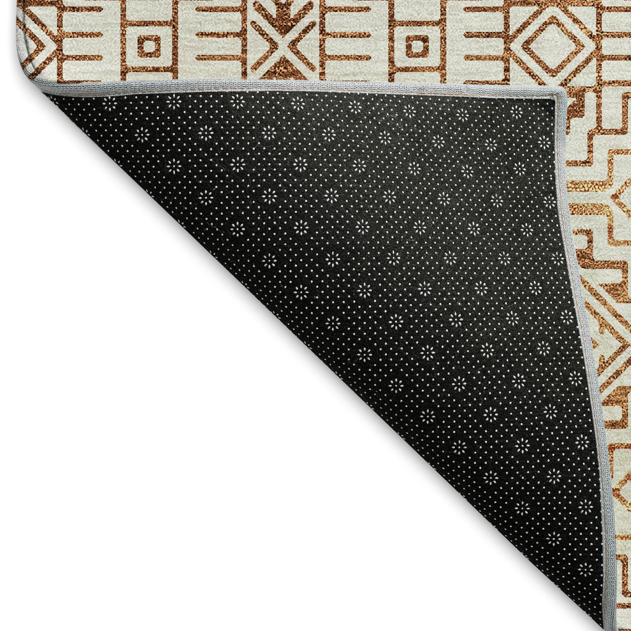 Kotor Machine Washable Transitional Paprika Orange Rug 1'8" x 2'6" #shape_Rectangle