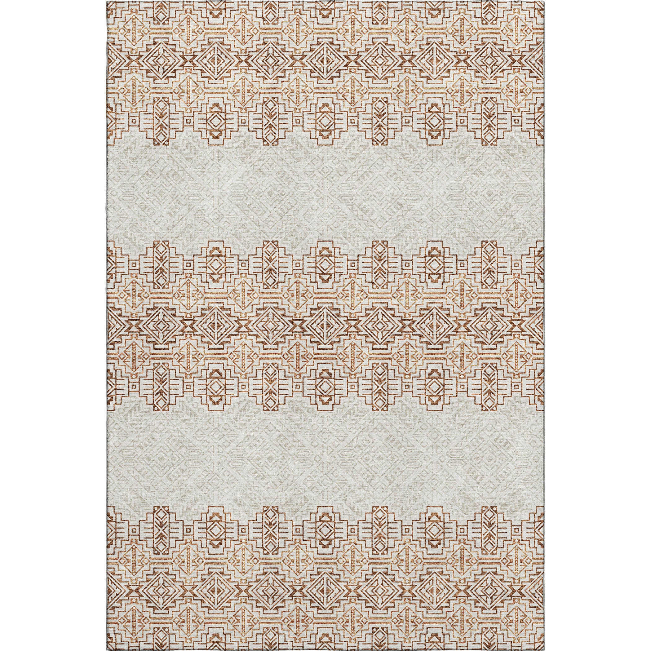 Kotor Machine Washable Transitional Paprika Orange Rug 2'6" x 3'10" #shape_Rectangle
