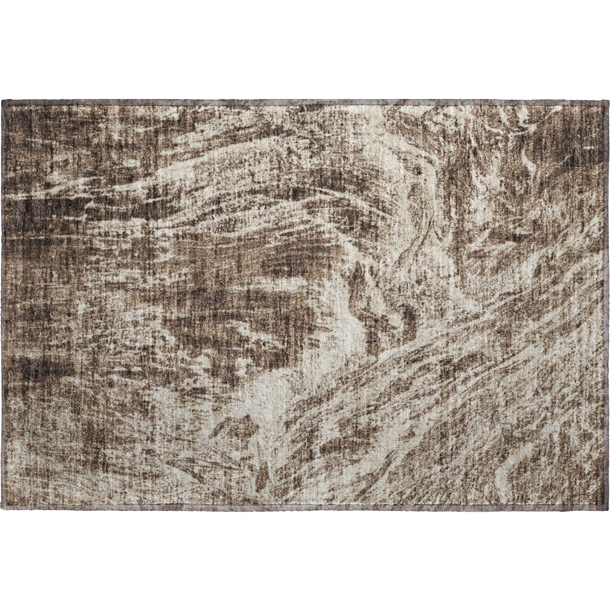 Oaxaca Machine Washable Transitional Brown Rug 1'8" x 2'6" #shape_Rectangle