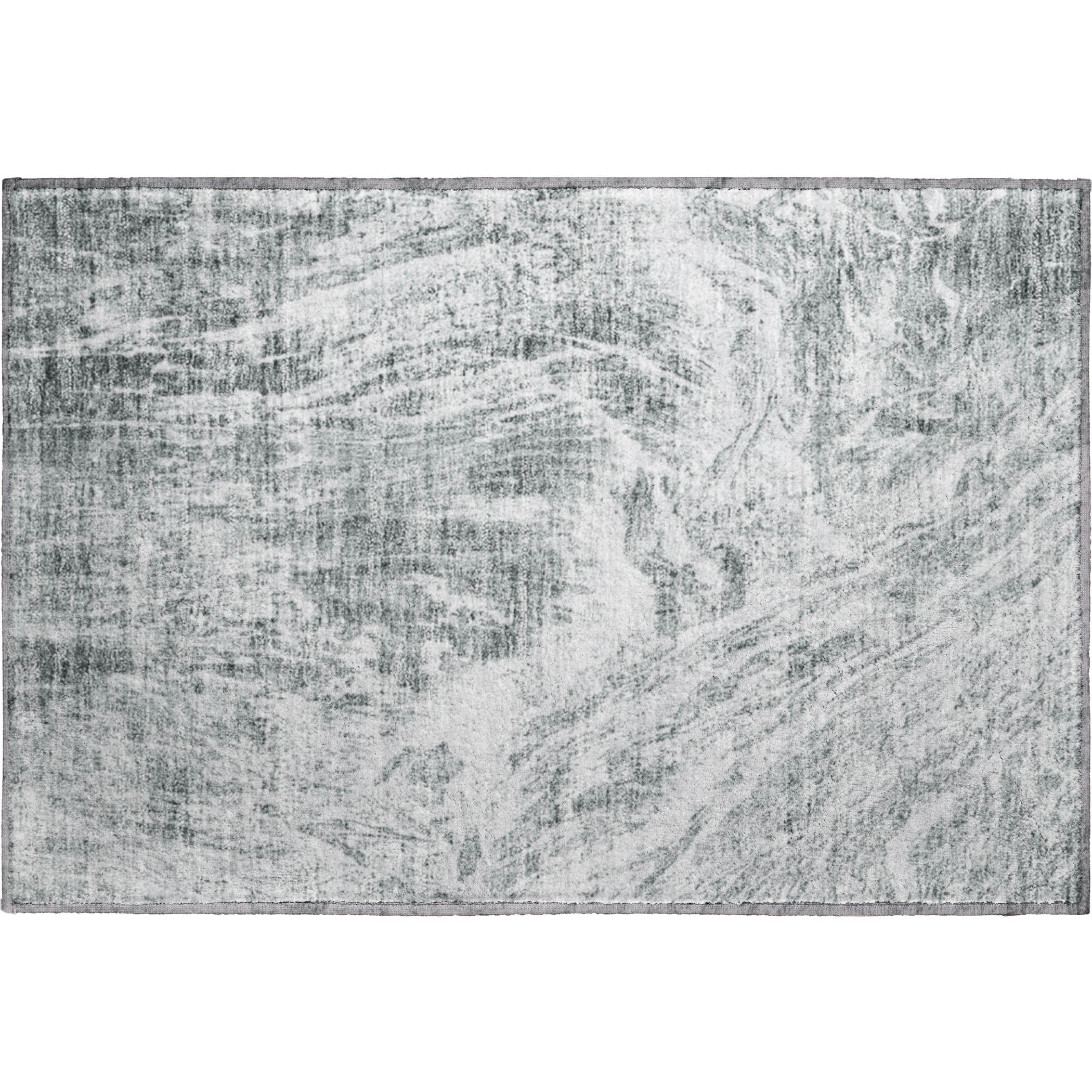 Oaxaca Machine Washable Transitional Gray Rug 1'8" x 2'6" #shape_Rectangle