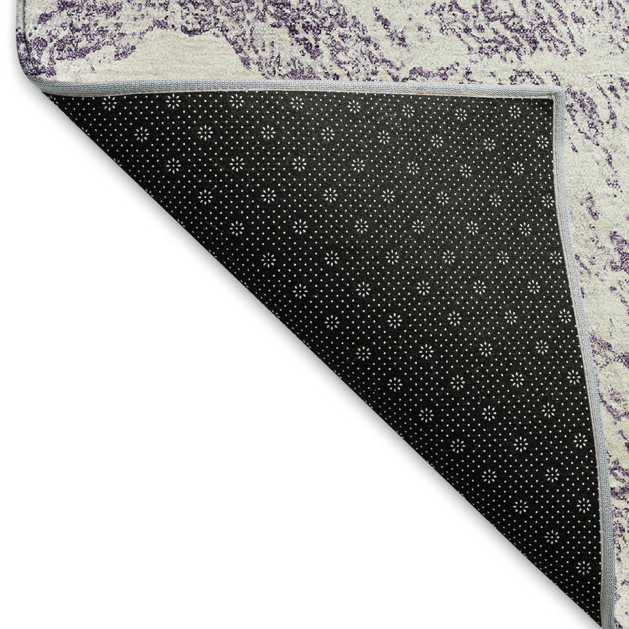 Oaxaca Machine Washable Transitional Purple Rug 1'8" x 2'6" #shape_Rectangle