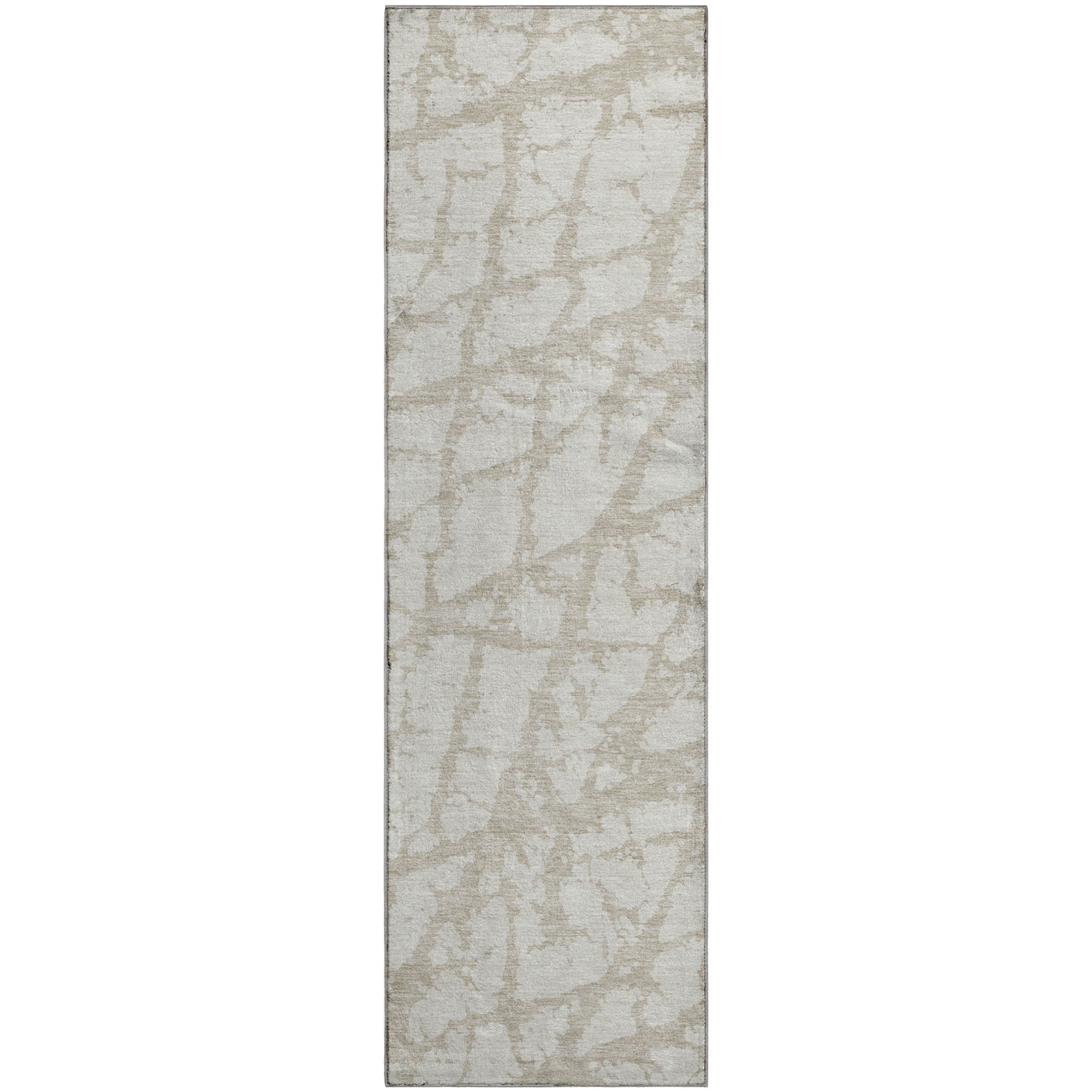 Queenstown Machine Washable Transitional Ivory Rug 2'3" x 7'6" #shape_Runner