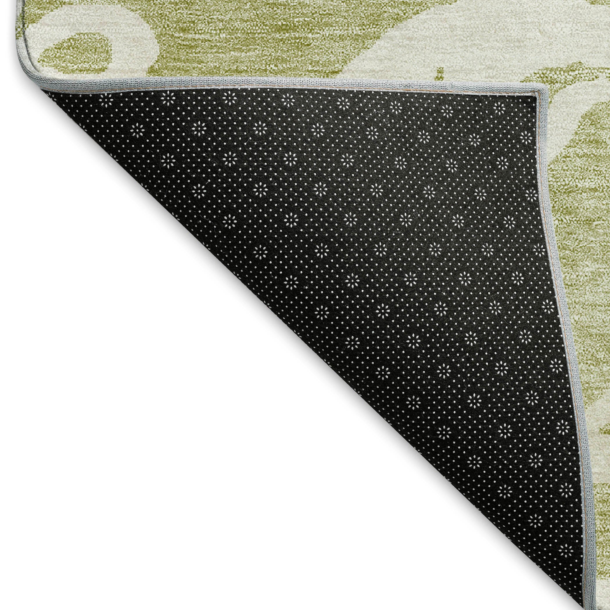 Lisbon Machine Washable Transitional Aloe Green Rug 1'8" x 2'6" #shape_Rectangle