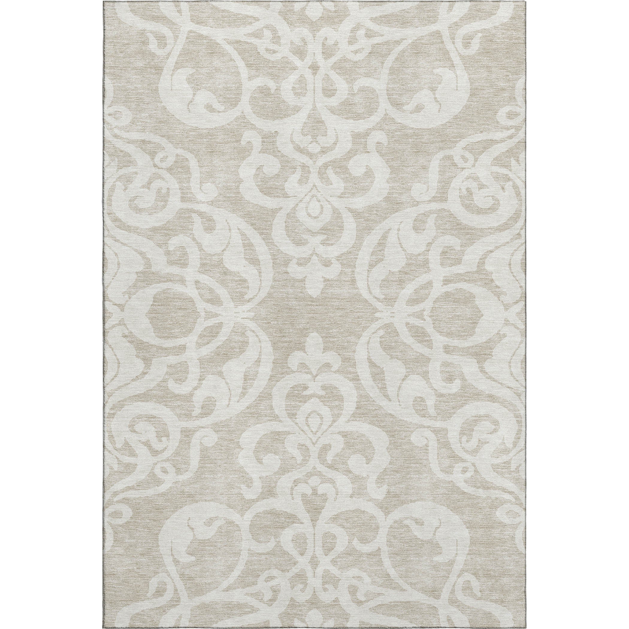 Lisbon Machine Washable Transitional Beige Brown Rug 2'6" x 3'10" #shape_Rectangle