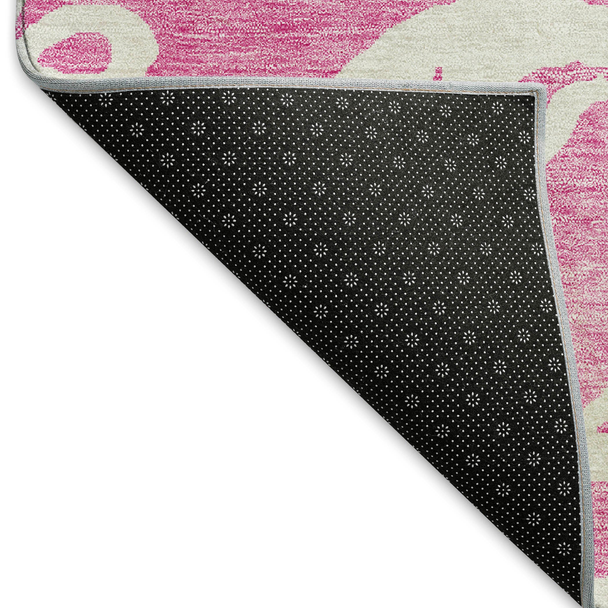 Lisbon Machine Washable Transitional Blush Pink Rug 1'8" x 2'6" #shape_Rectangle