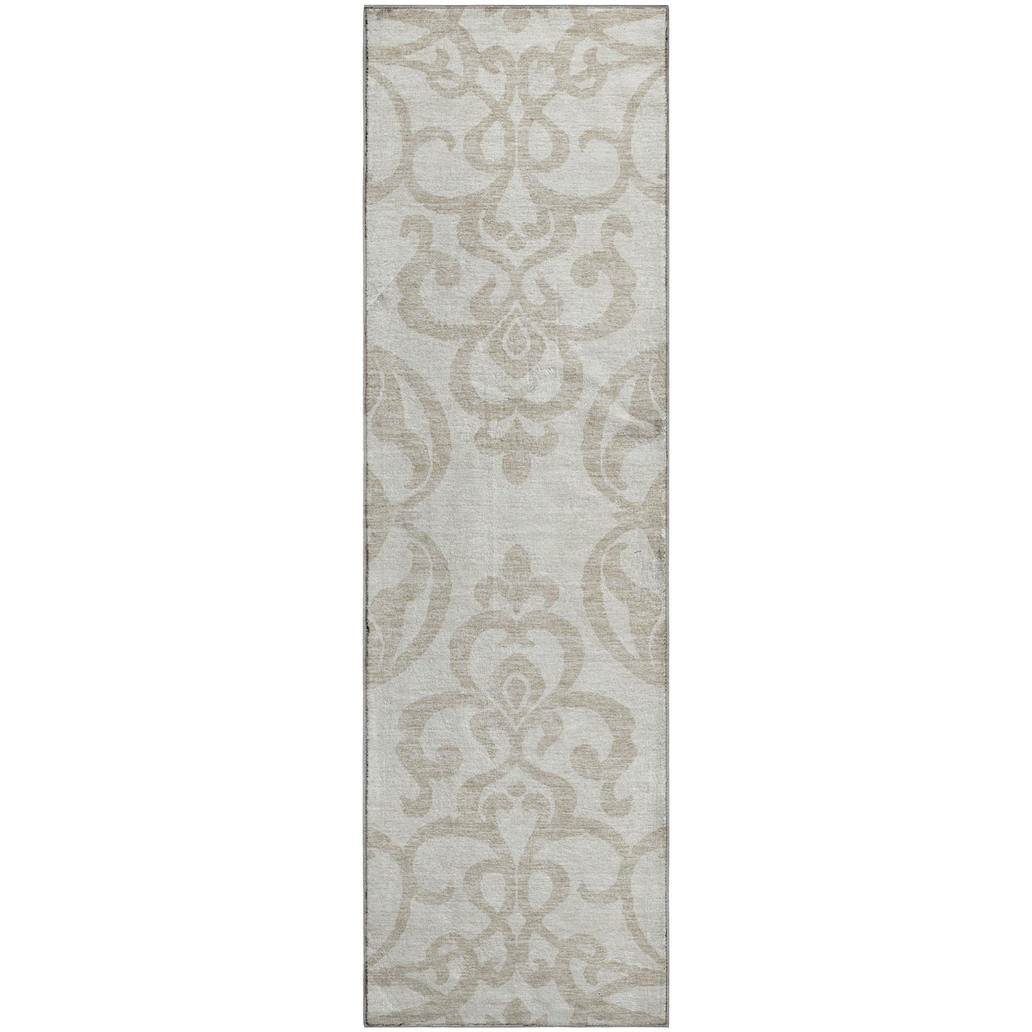 Lisbon Machine Washable Transitional Ivory Rug 2'3" x 7'6" #shape_Runner