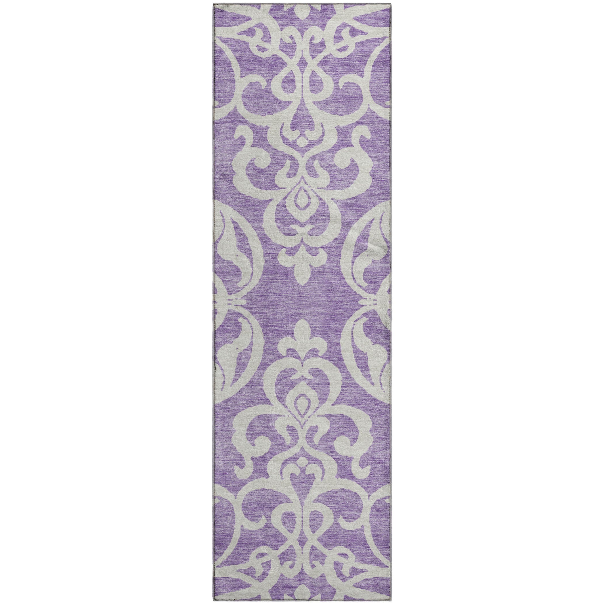 Lisbon Machine Washable Transitional Purple Rug 2'3" x 7'6" #shape_Runner