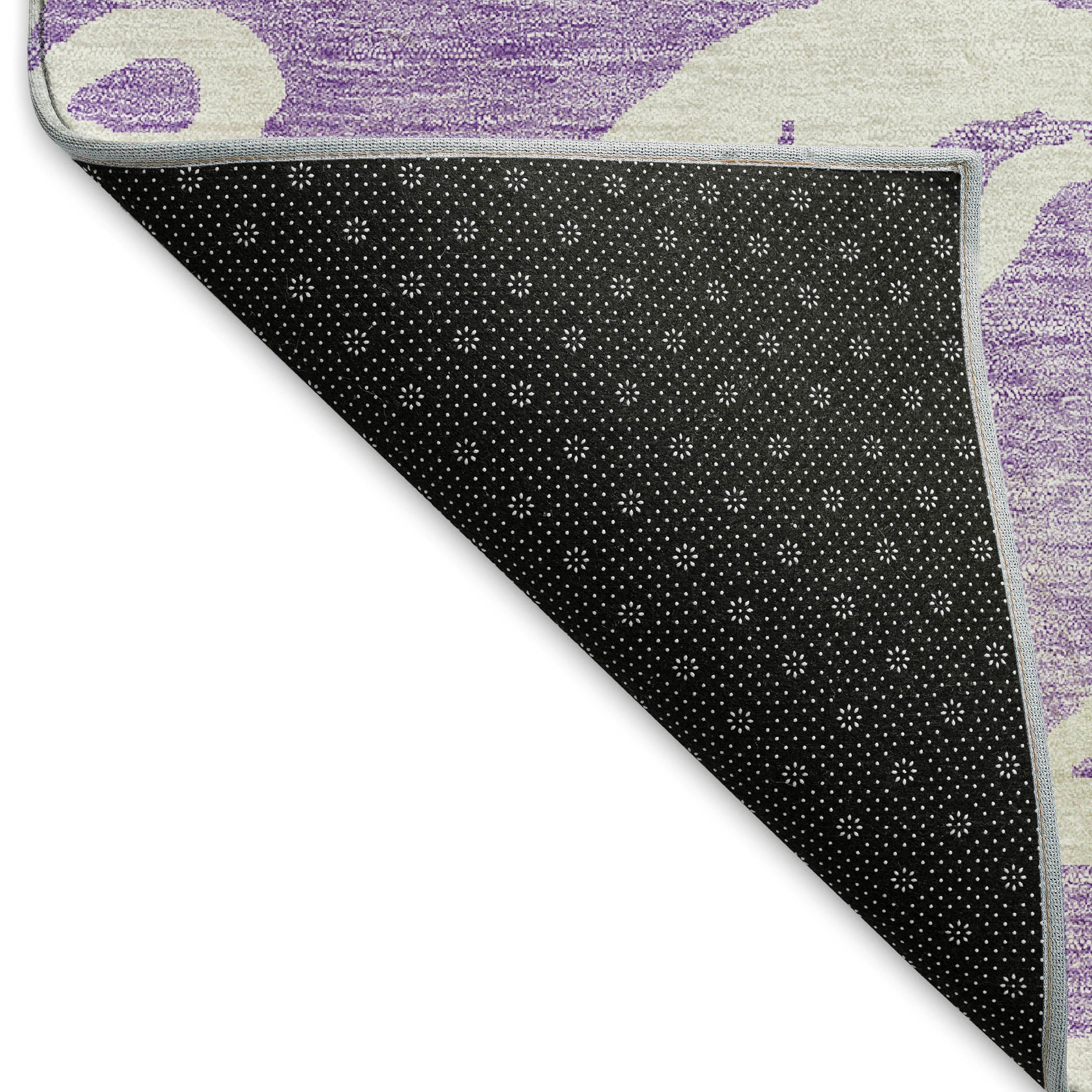 Lisbon Machine Washable Transitional Purple Rug 1'8" x 2'6" #shape_Rectangle