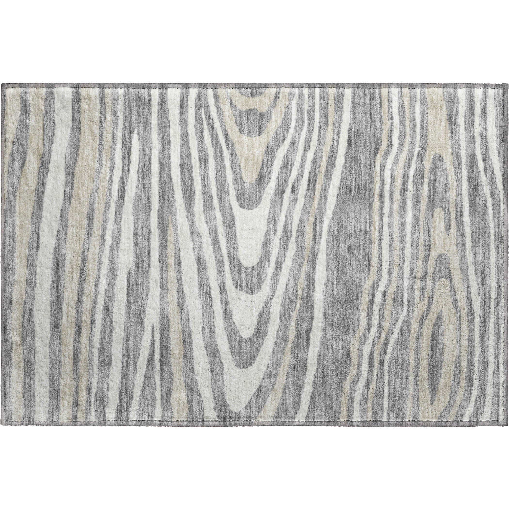 Queenstown Machine Washable Transitional Gray Rug 1'8" x 2'6" #shape_Rectangle