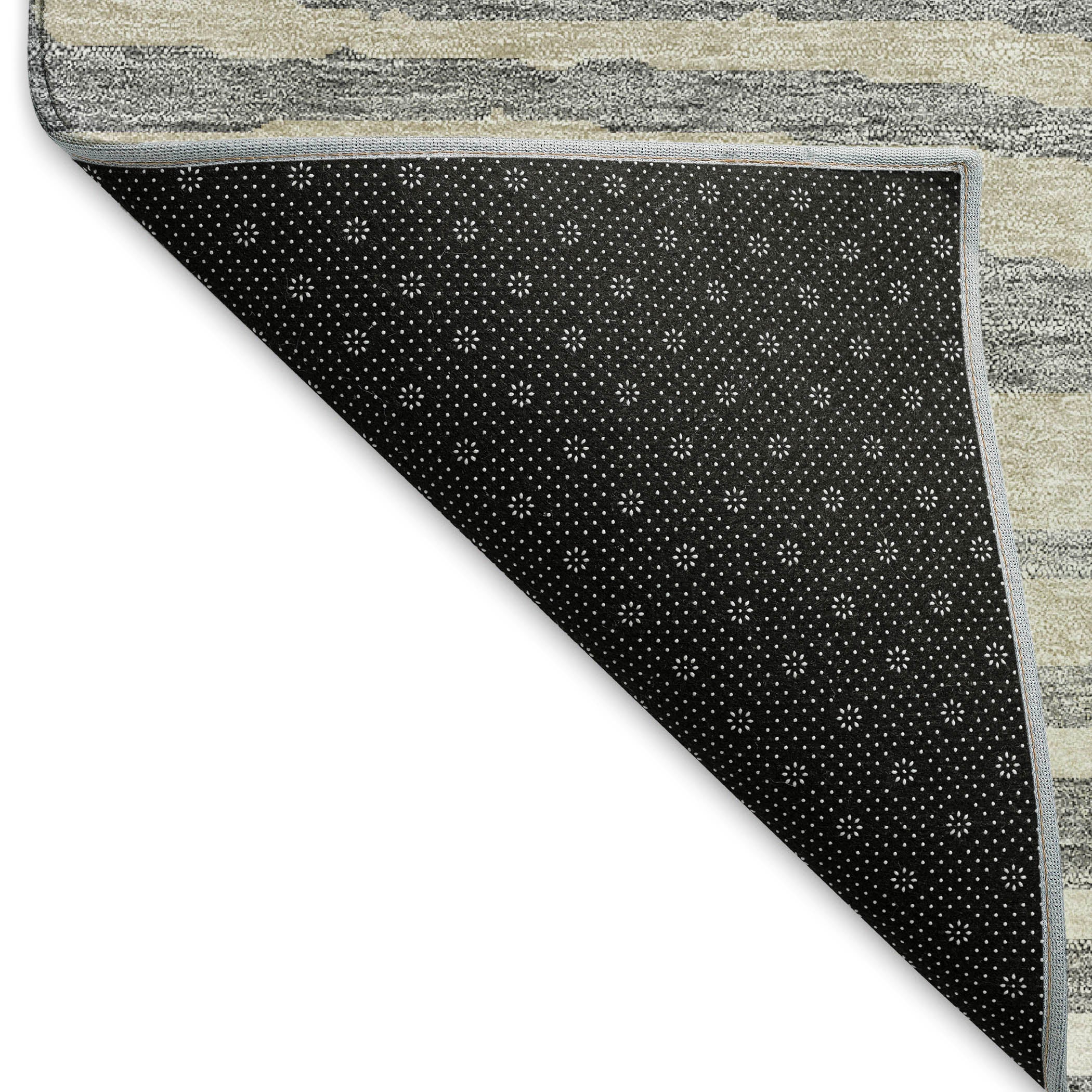 Queenstown Machine Washable Transitional Gray Rug 1'8" x 2'6" #shape_Rectangle
