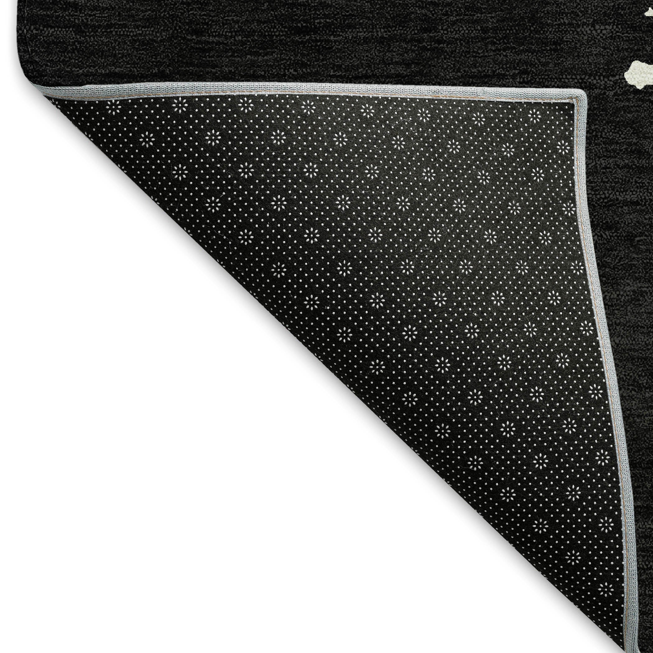 Lima Machine Washable Transitional Black Rug 1'8" x 2'6" #shape_Rectangle