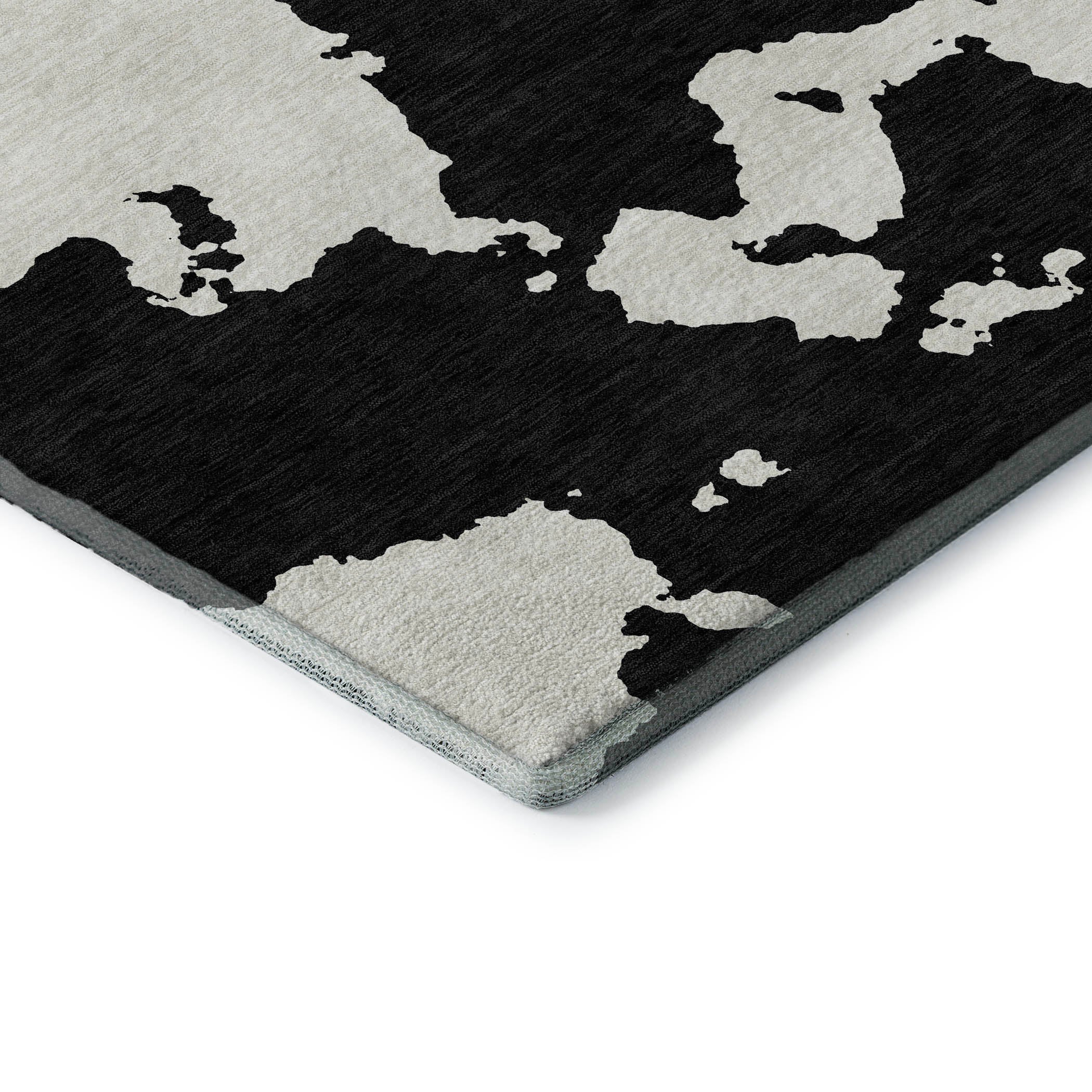 Lima Machine Washable Transitional Black Rug 1'8" x 2'6" #shape_Rectangle
