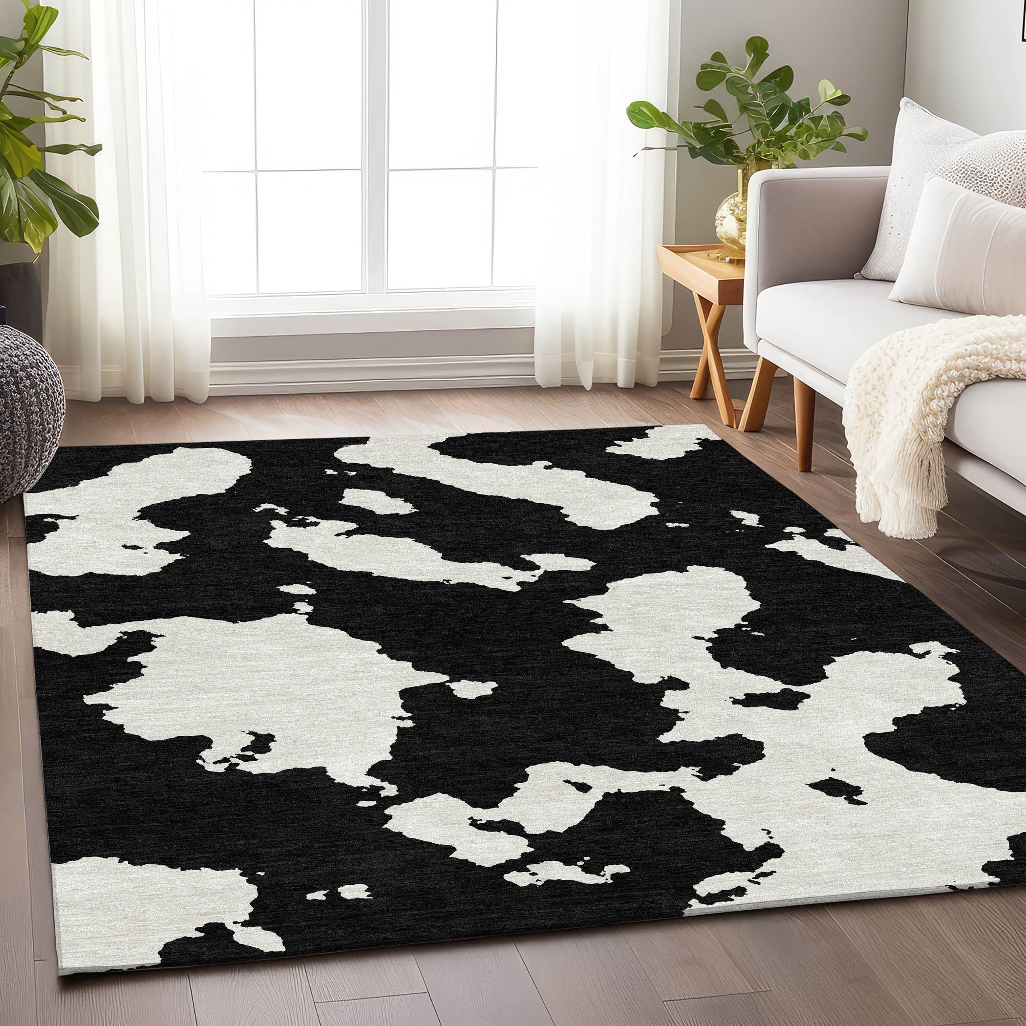 Lima Machine Washable Transitional Black Rug 2'6" x 3'10" #shape_Rectangle
