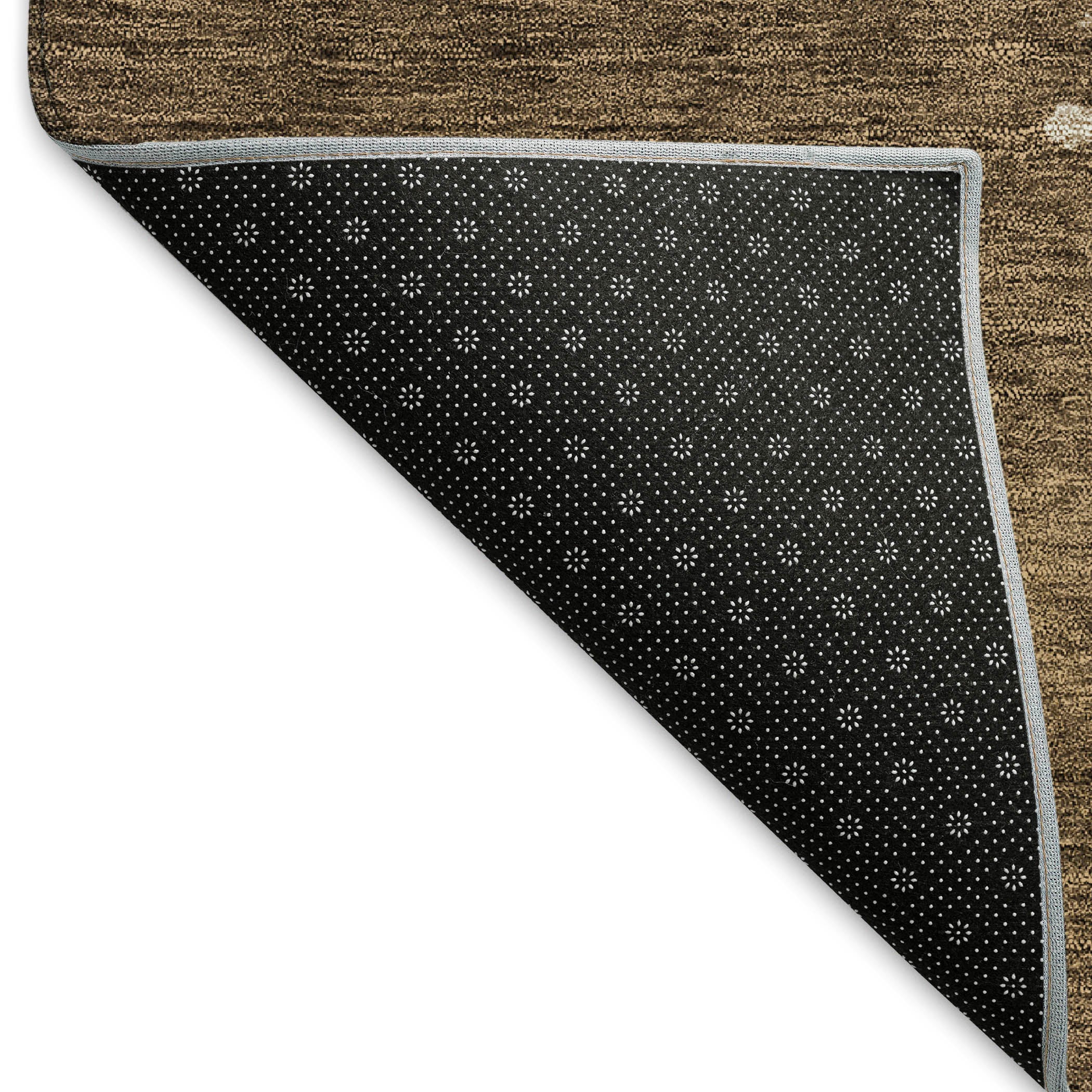Lima Machine Washable Transitional Brown Rug 1'8" x 2'6" #shape_Rectangle