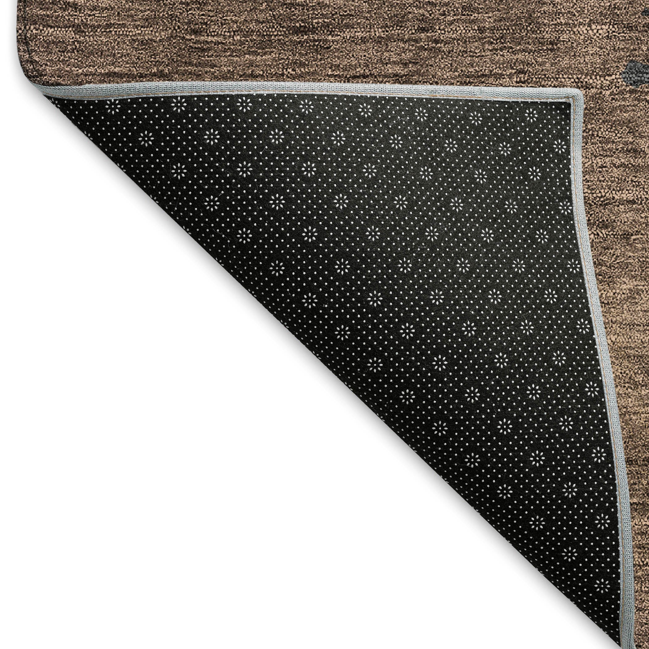 Lima Machine Washable Transitional Chocolate Brown Rug 1'8" x 2'6" #shape_Rectangle
