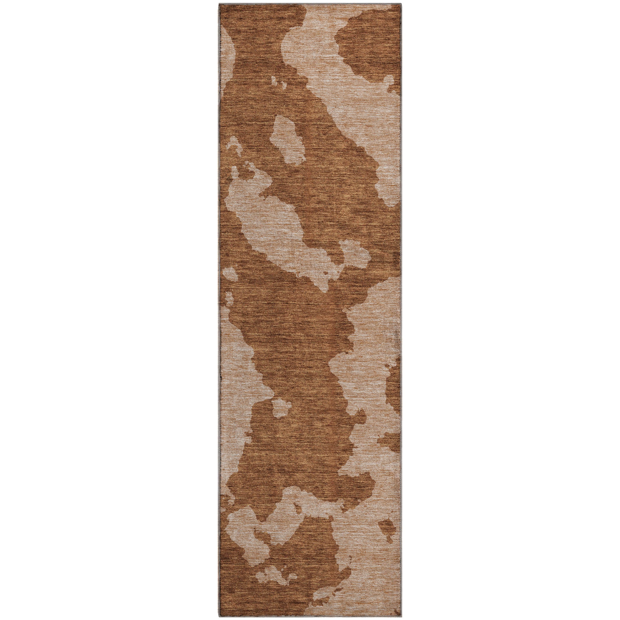 Lima Machine Washable Transitional Terracotta Orange Rug 2'3" x 7'6" #shape_Runner