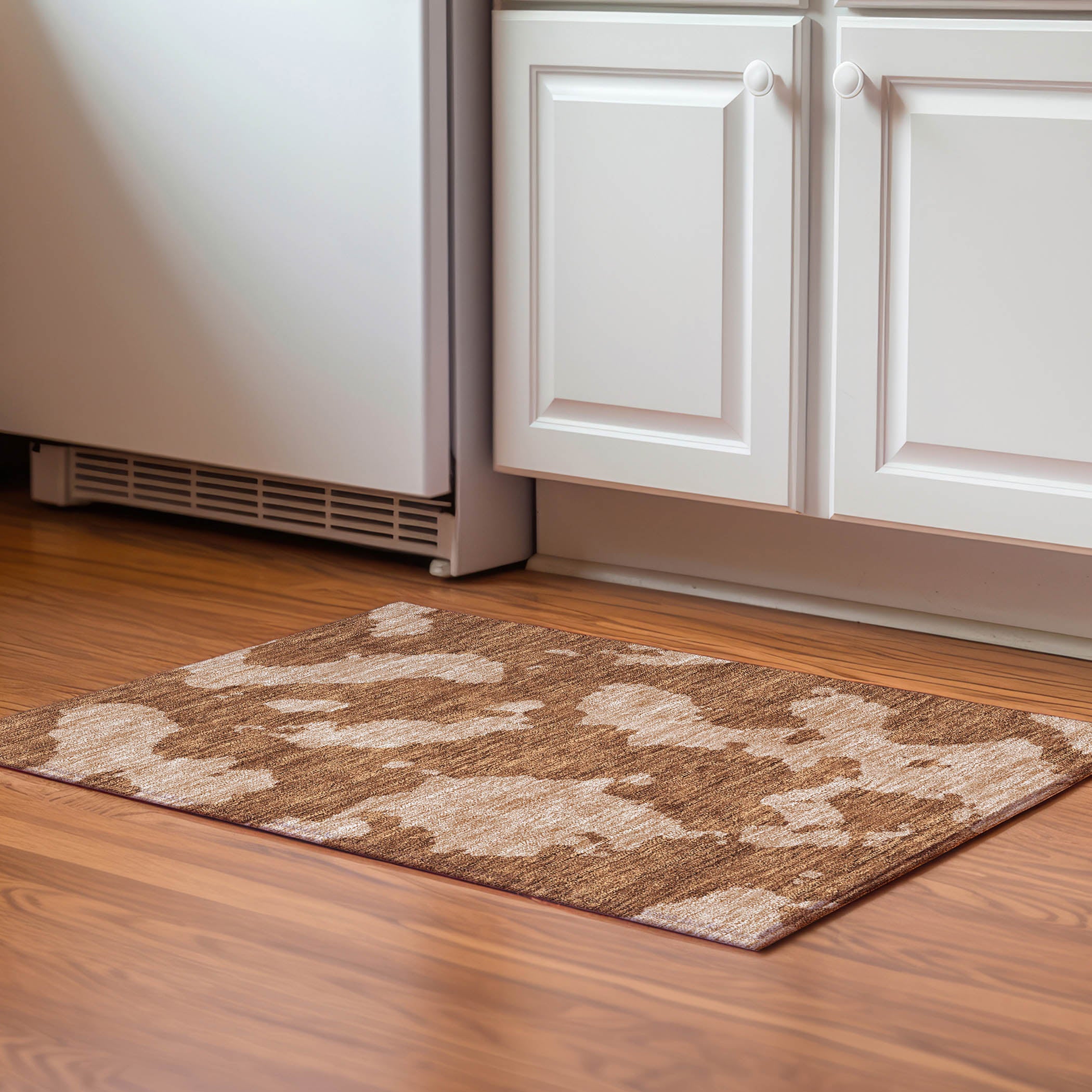 Lima Machine Washable Transitional Terracotta Orange Rug 1'8" x 2'6" #shape_Rectangle