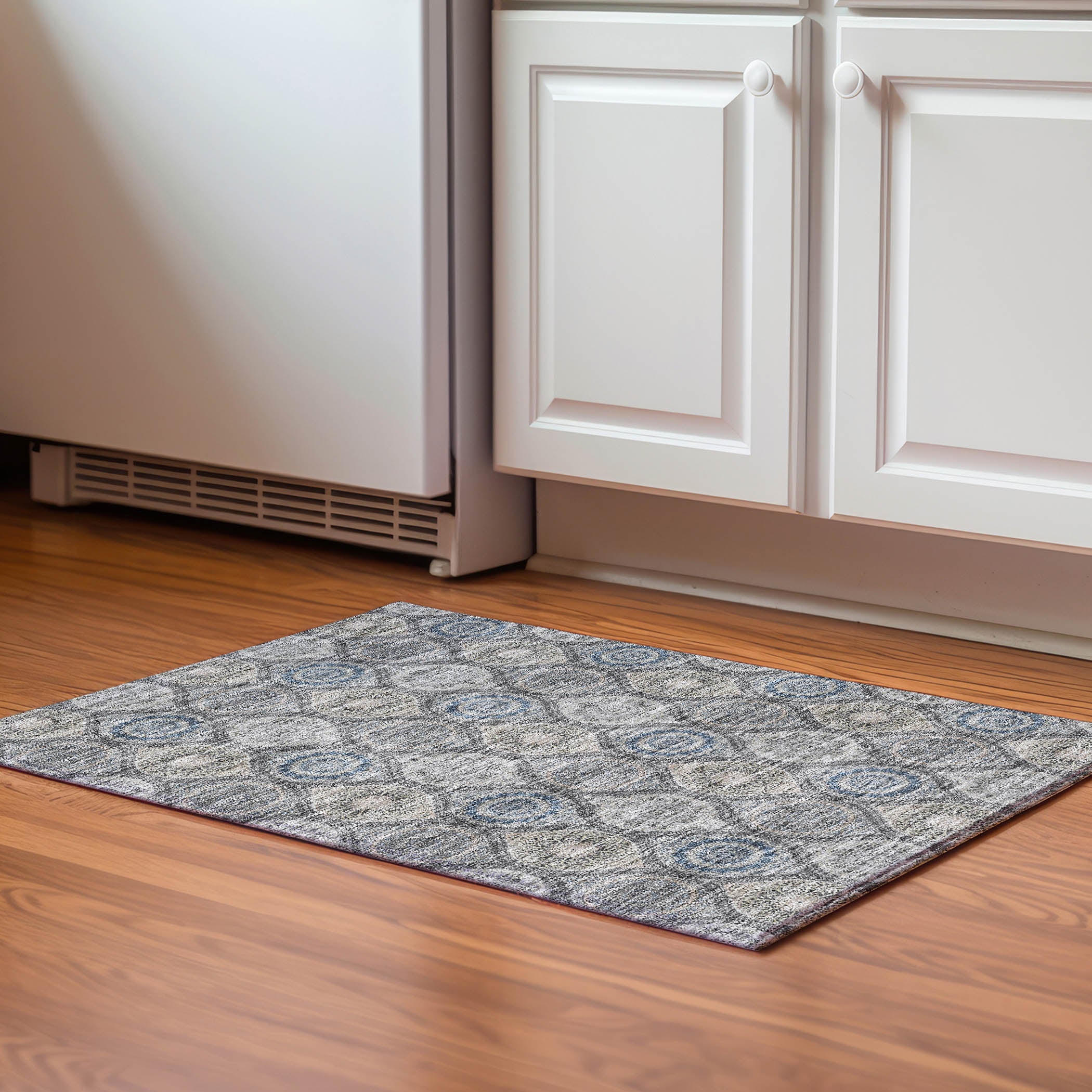 Ghent Machine Washable Transitional Gray Rug 1'8" x 2'6" #shape_Rectangle
