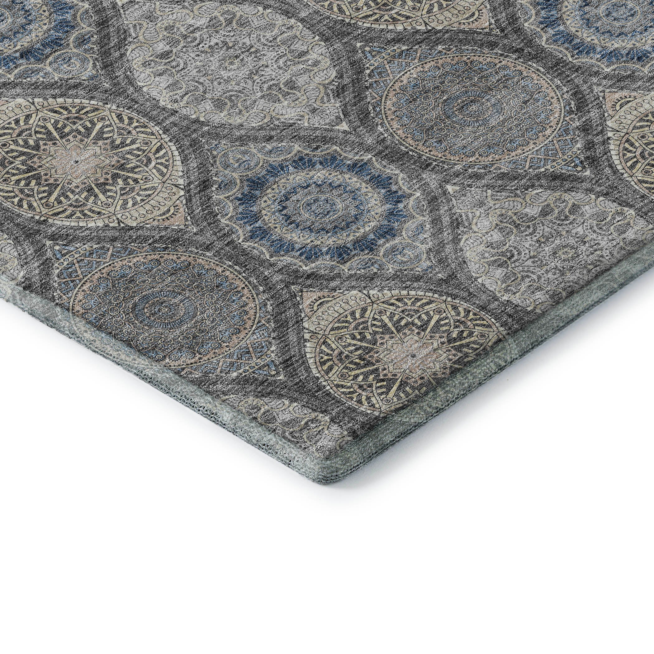 Ghent Machine Washable Transitional Gray Rug 1'8" x 2'6" #shape_Rectangle