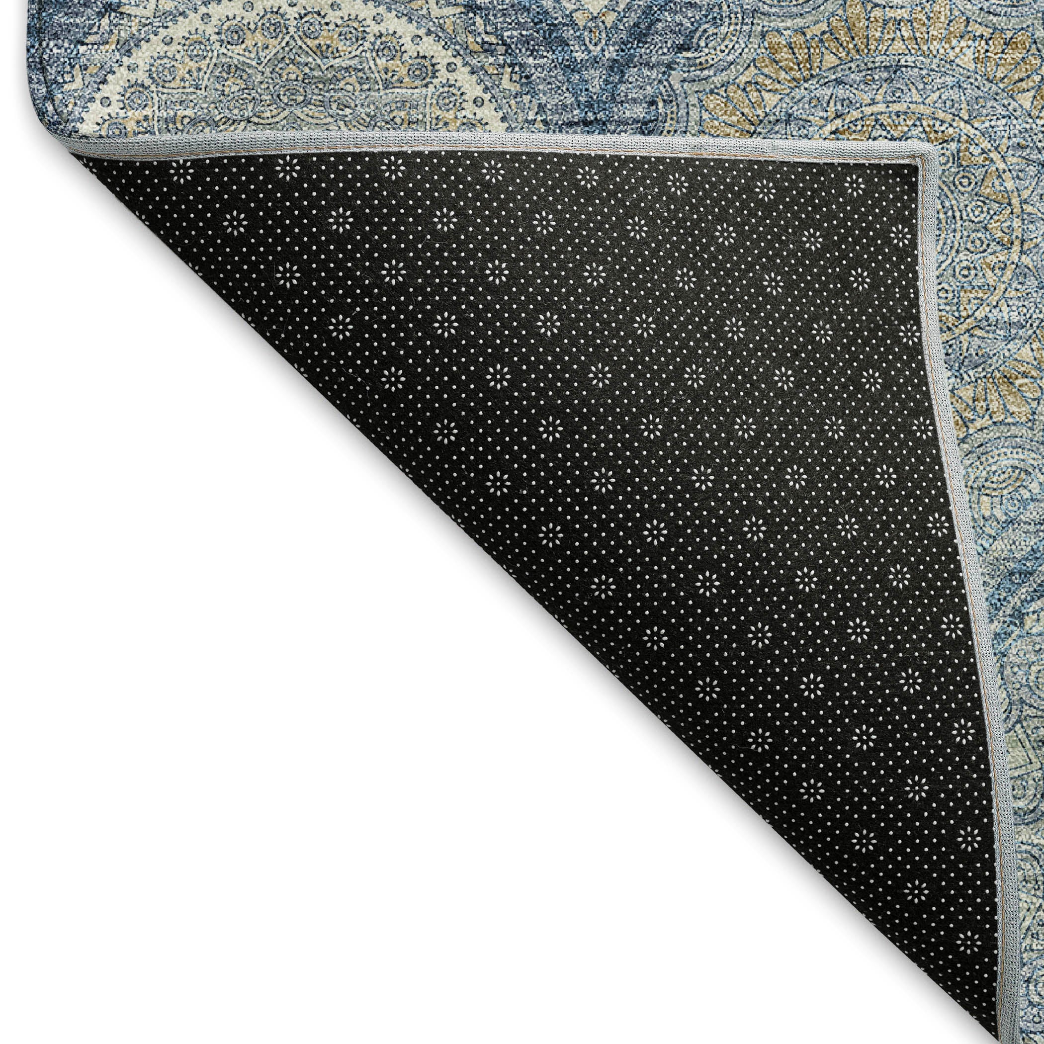Ghent Machine Washable Transitional Navy Blue Rug 1'8" x 2'6" #shape_Rectangle