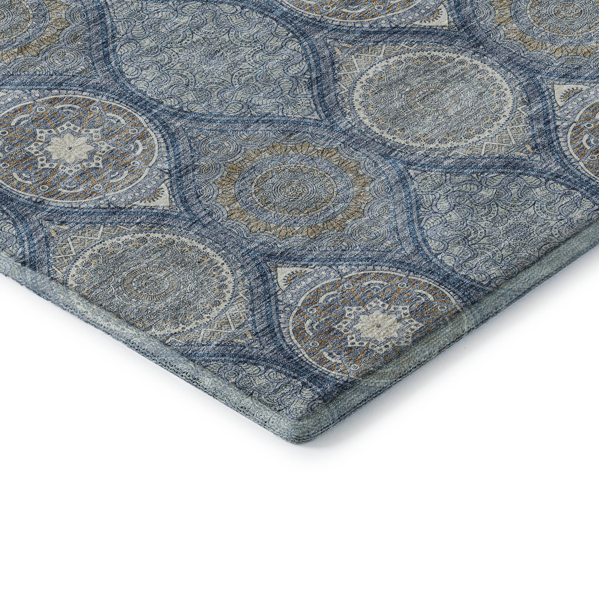 Ghent Machine Washable Transitional Navy Blue Rug 1'8" x 2'6" #shape_Rectangle