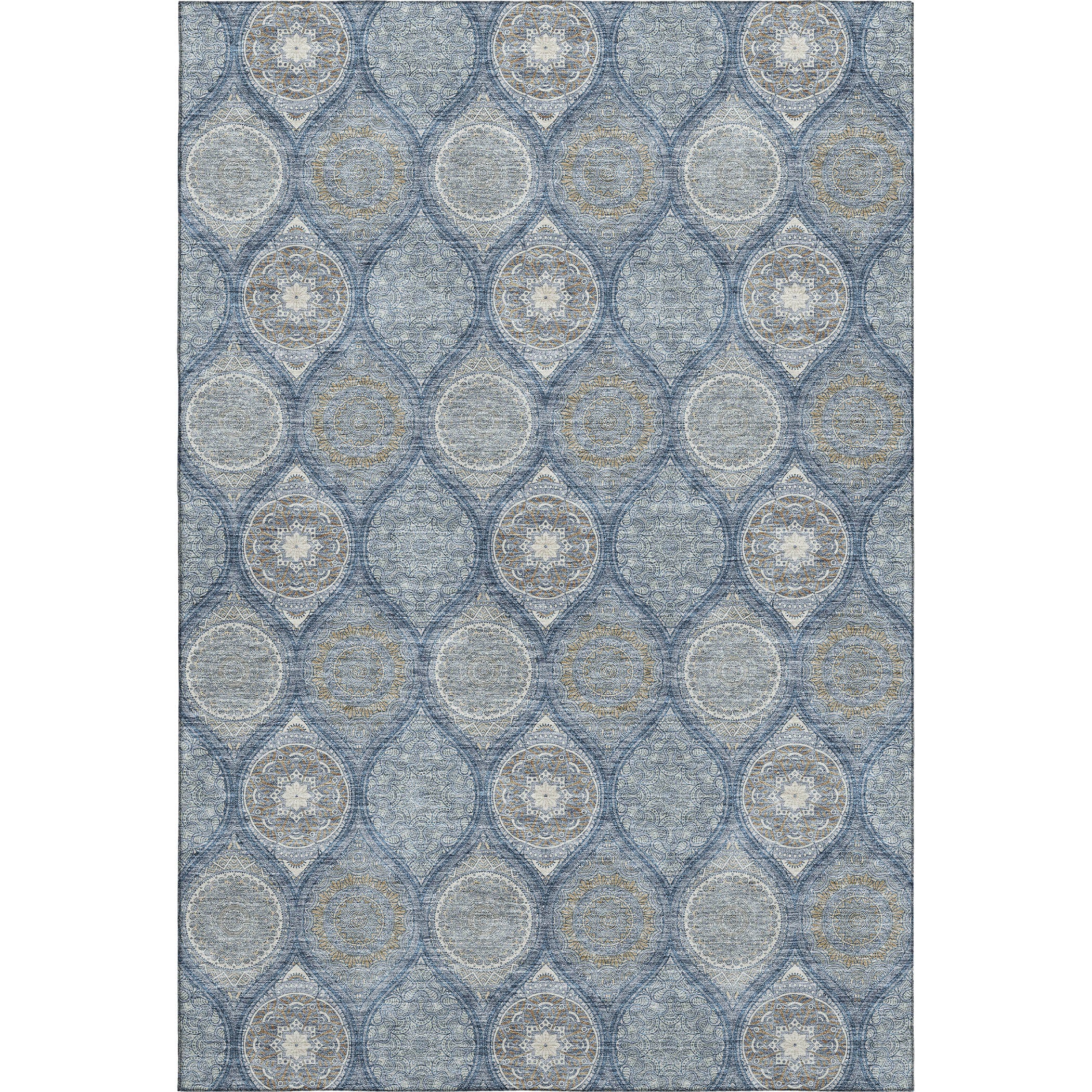 Ghent Machine Washable Transitional Navy Blue Rug 2'6" x 3'10" #shape_Rectangle