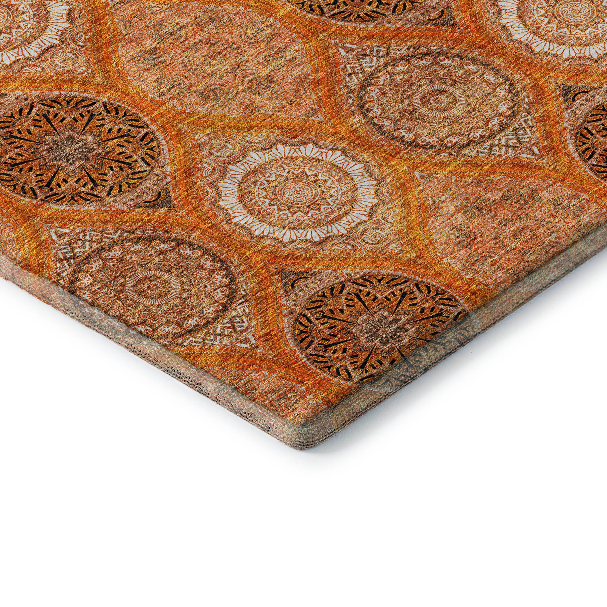 Ghent Machine Washable Transitional Orange Rug 1'8" x 2'6" #shape_Rectangle