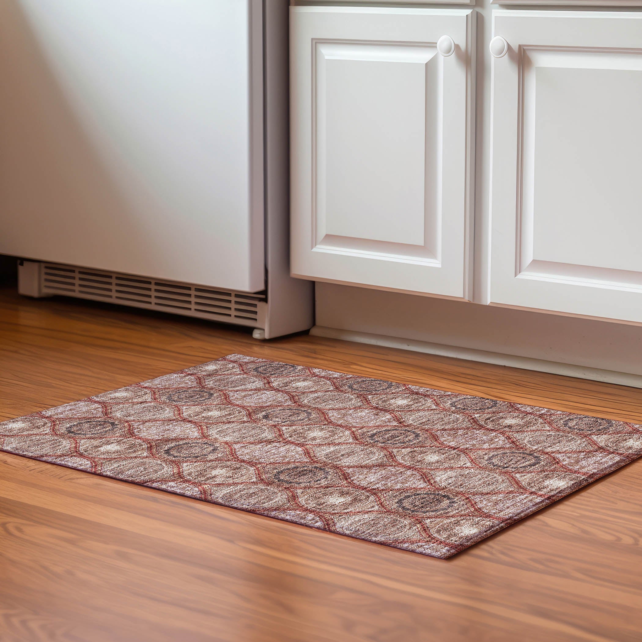 Ghent Machine Washable Transitional Paprika Orange Rug 1'8" x 2'6" #shape_Rectangle