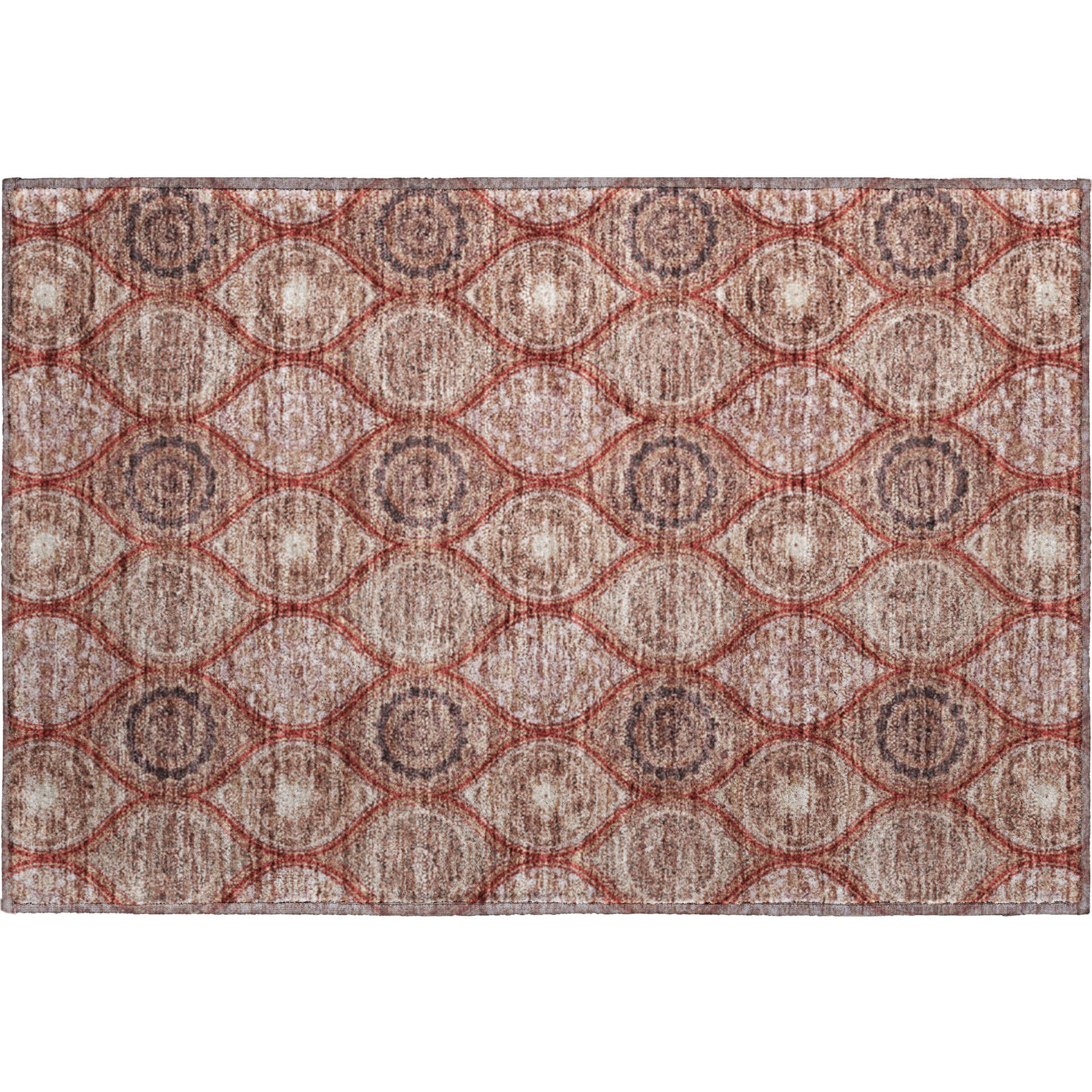 Ghent Machine Washable Transitional Paprika Orange Rug 1'8" x 2'6" #shape_Rectangle