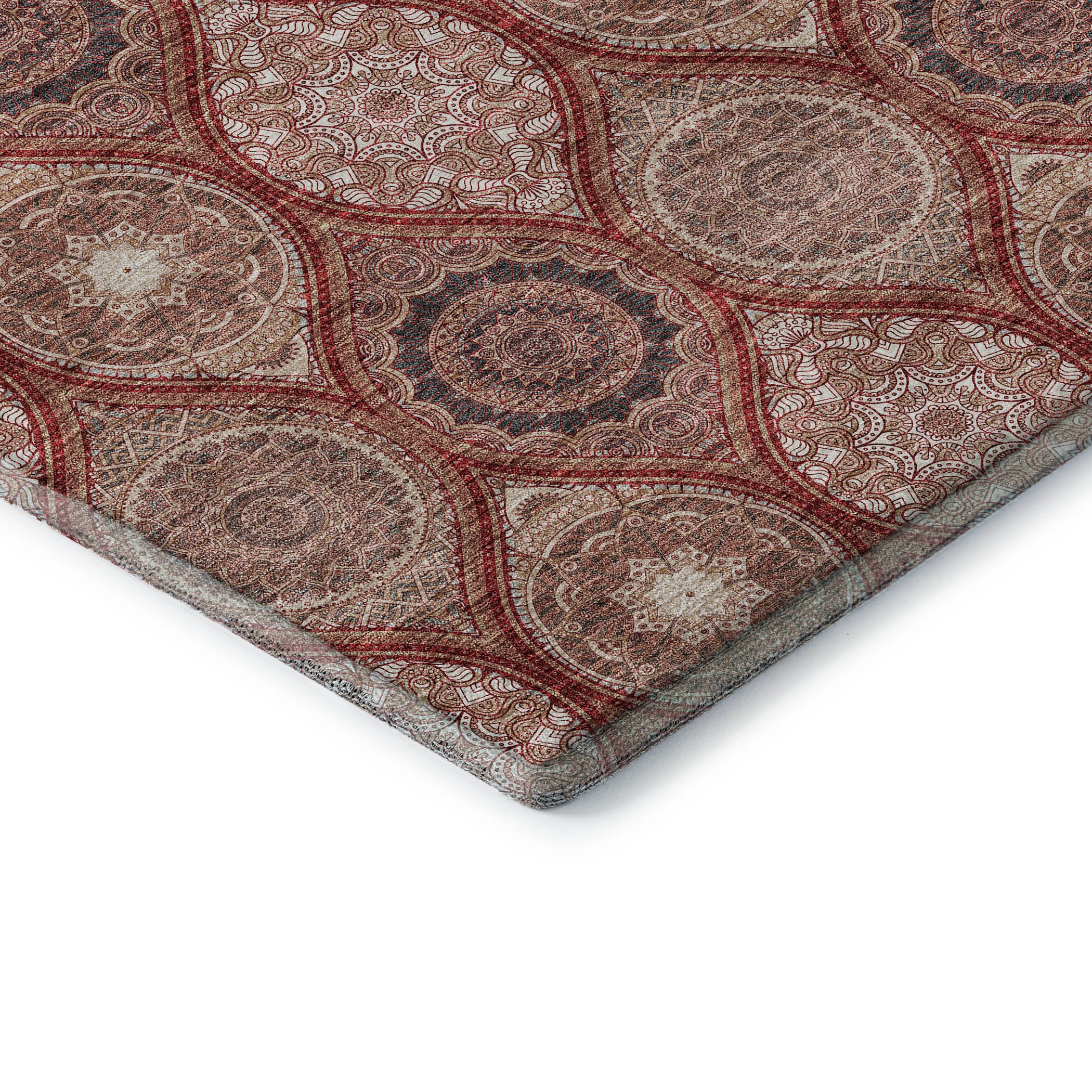 Ghent Machine Washable Transitional Paprika Orange Rug 1'8" x 2'6" #shape_Rectangle
