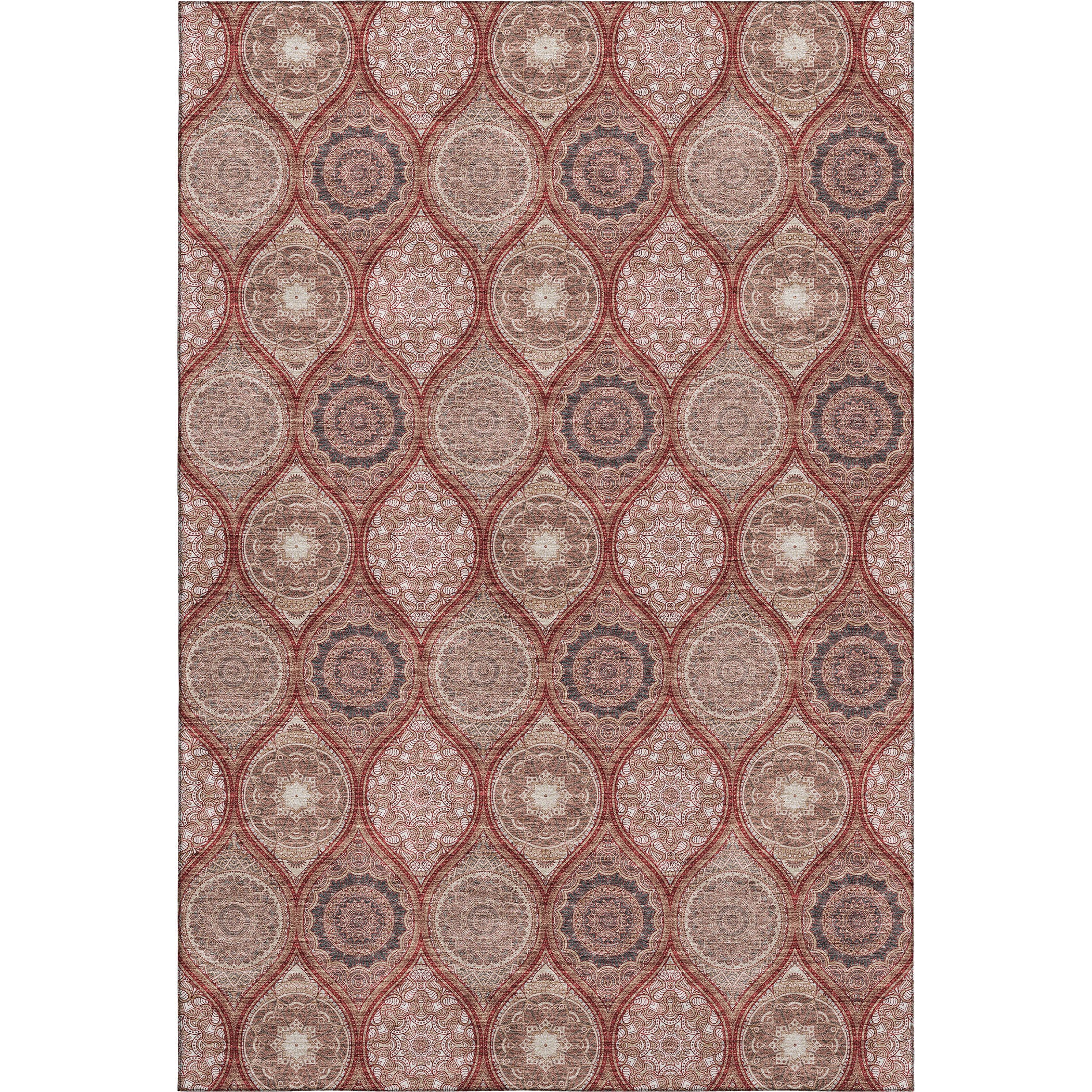 Ghent Machine Washable Transitional Paprika Orange Rug 2'6" x 3'10" #shape_Rectangle
