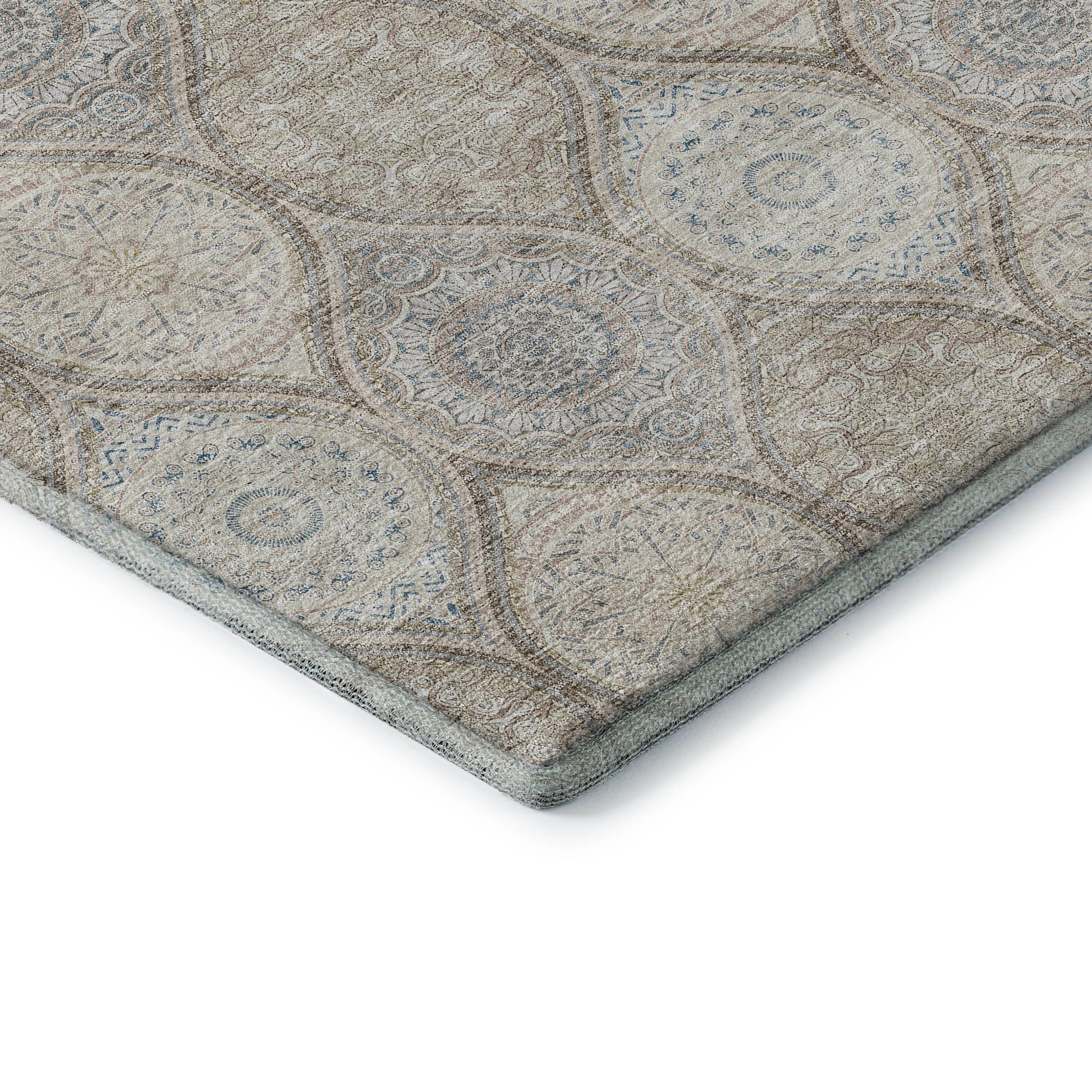 Ghent Machine Washable Transitional Taupe Brown Rug 1'8" x 2'6" #shape_Rectangle