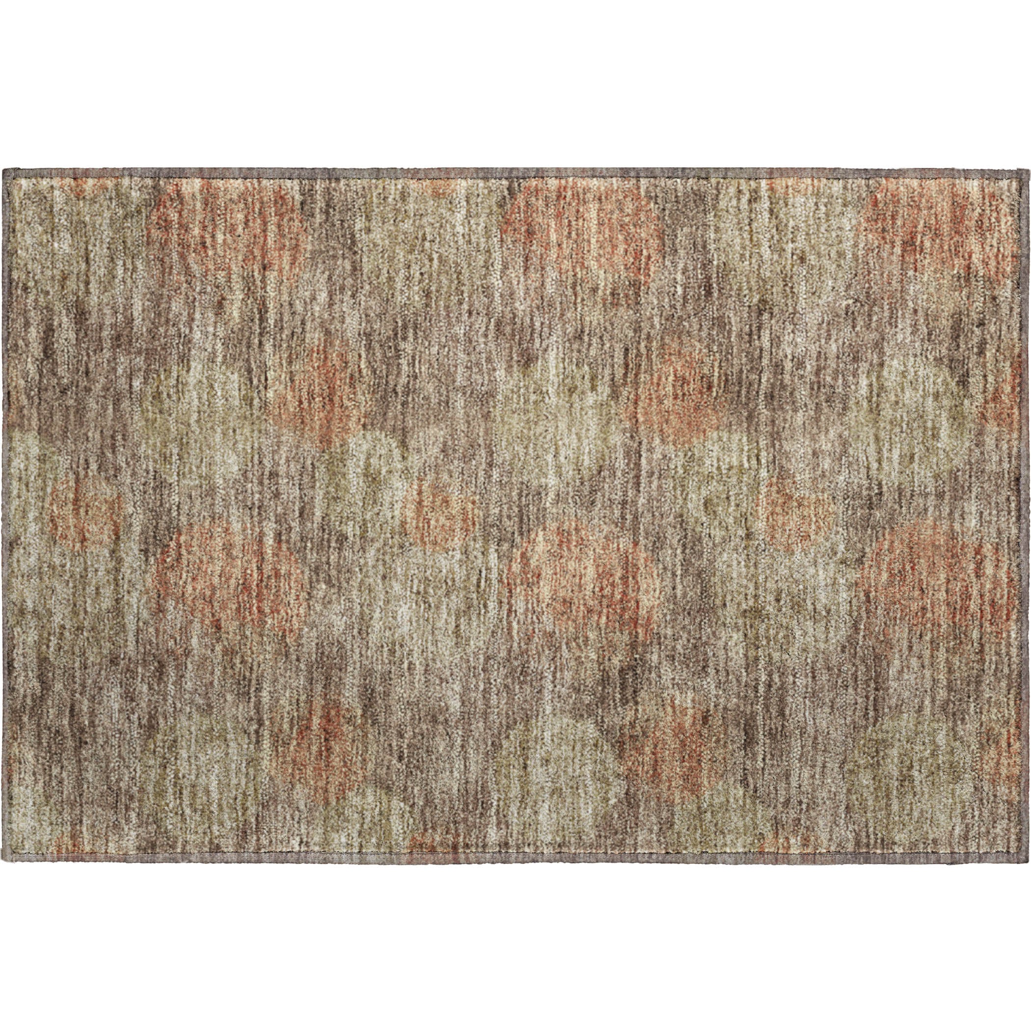 Santorini Machine Washable Transitional Brown Rug 1'8" x 2'6" #shape_Rectangle
