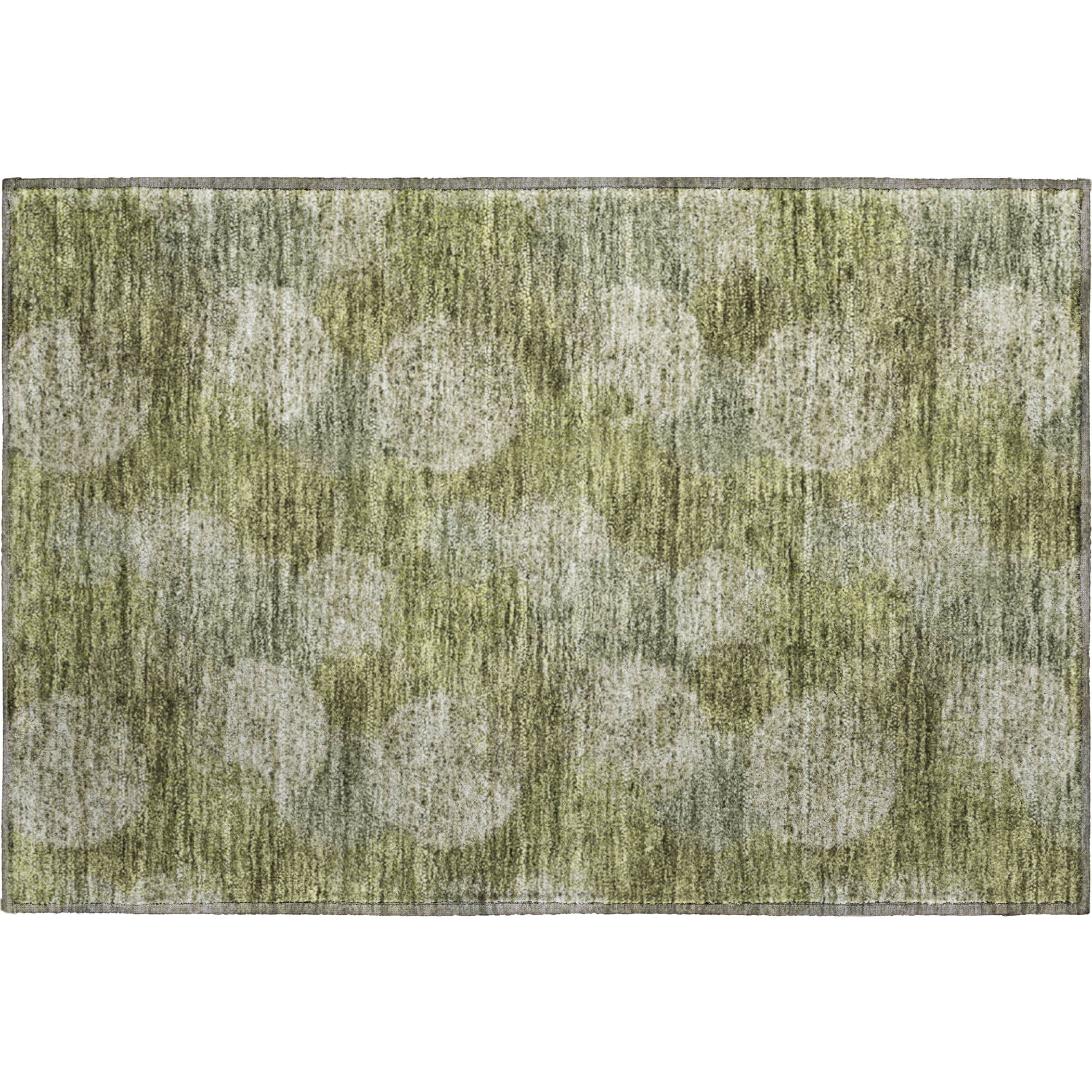 Santorini Machine Washable Transitional Green Rug 1'8" x 2'6" #shape_Rectangle