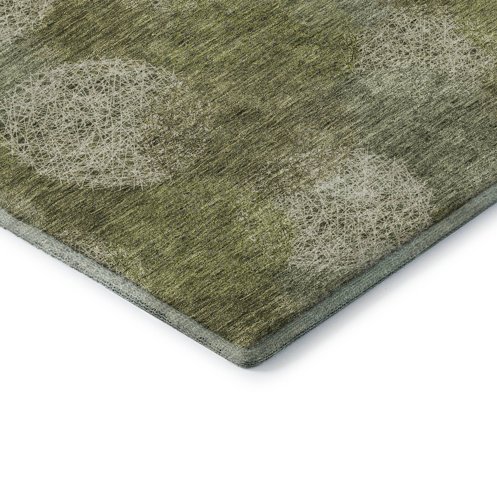 Santorini Machine Washable Transitional Green Rug 1'8" x 2'6" #shape_Rectangle