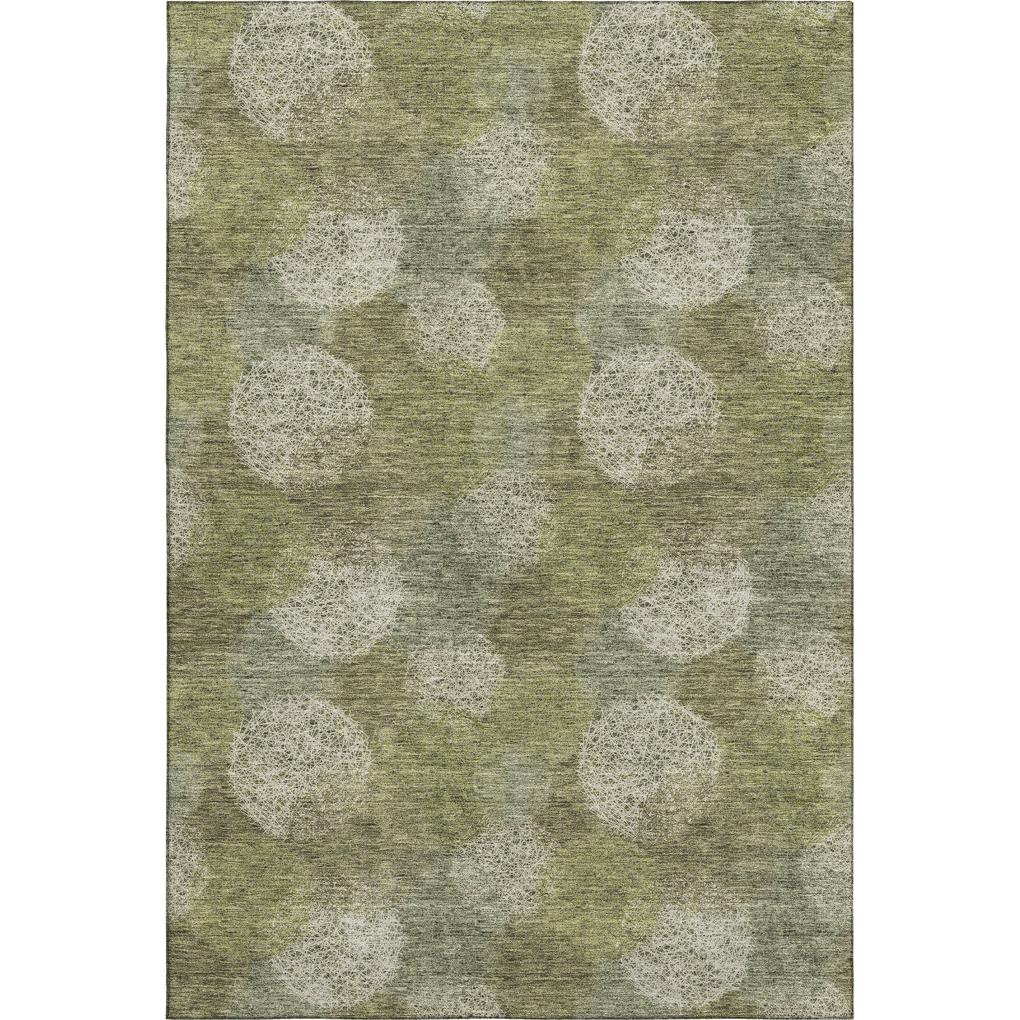 Santorini Machine Washable Transitional Green Rug 2'6" x 3'10" #shape_Rectangle