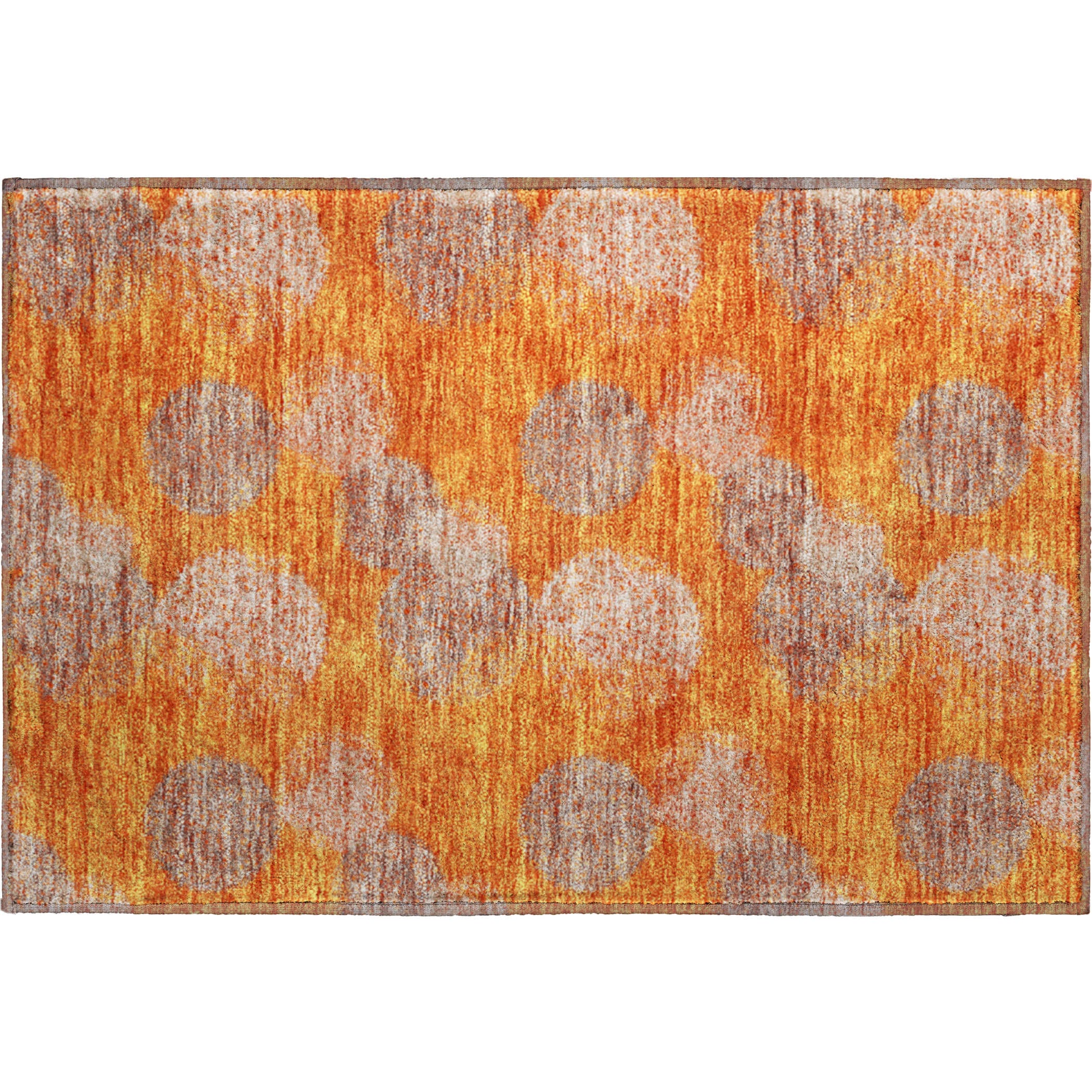 Santorini Machine Washable Transitional Orange Rug 1'8" x 2'6" #shape_Rectangle